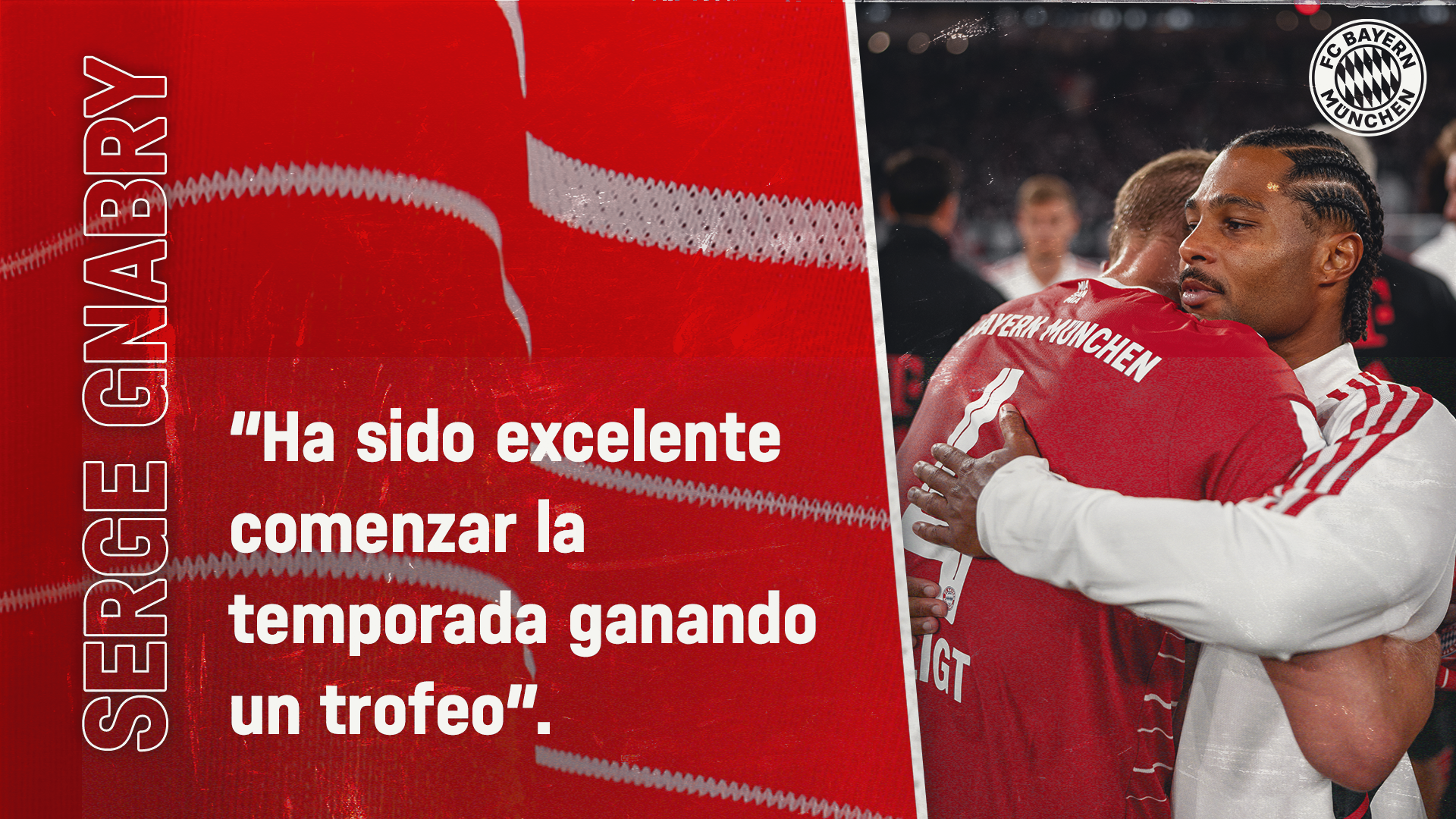 Serge Gnabry sobre la victoria en la Supercopa contra el Leipzig