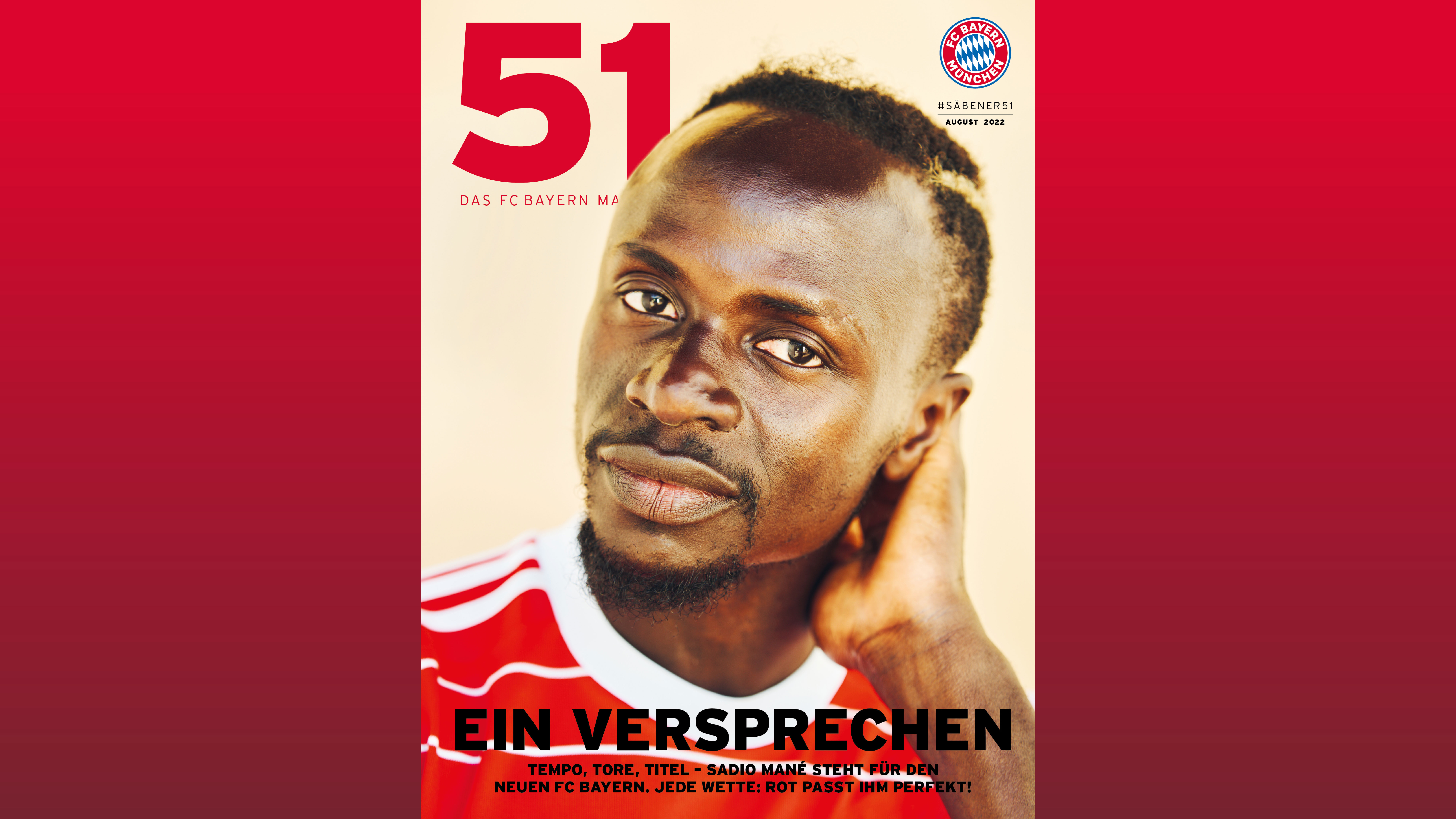 Sadio Mané im FC Bayern Magazin 51 August 2022