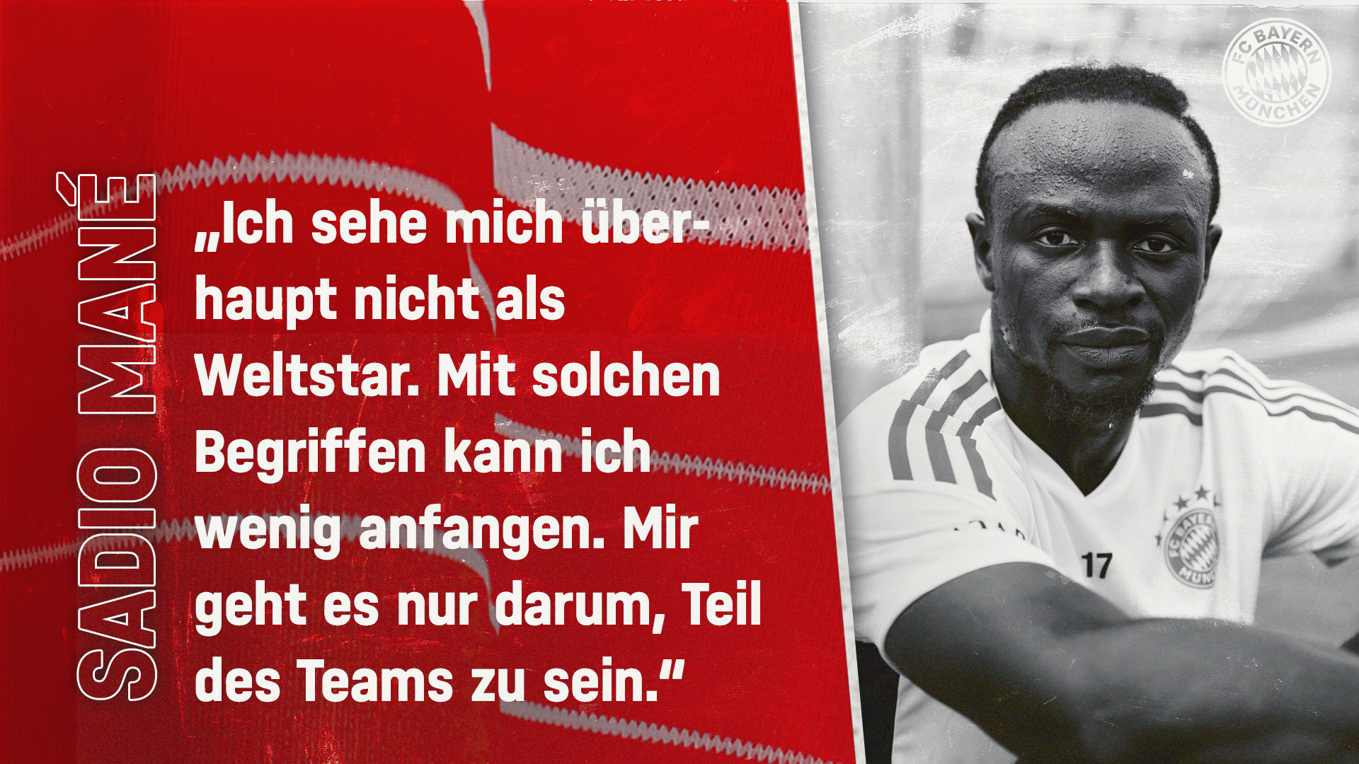 Zitat Sadio Mane FC Bayern Weltstar