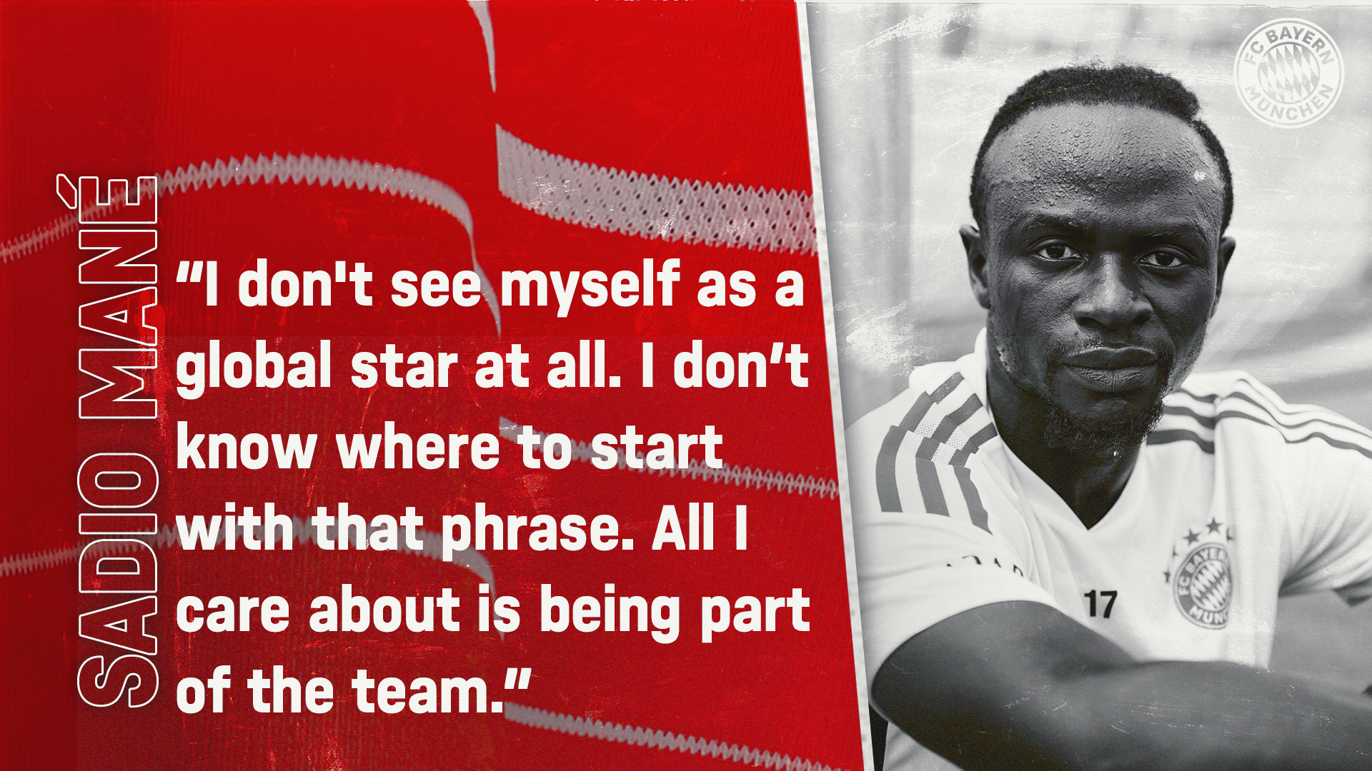 Quote Sadio Mane FC Bayern global star