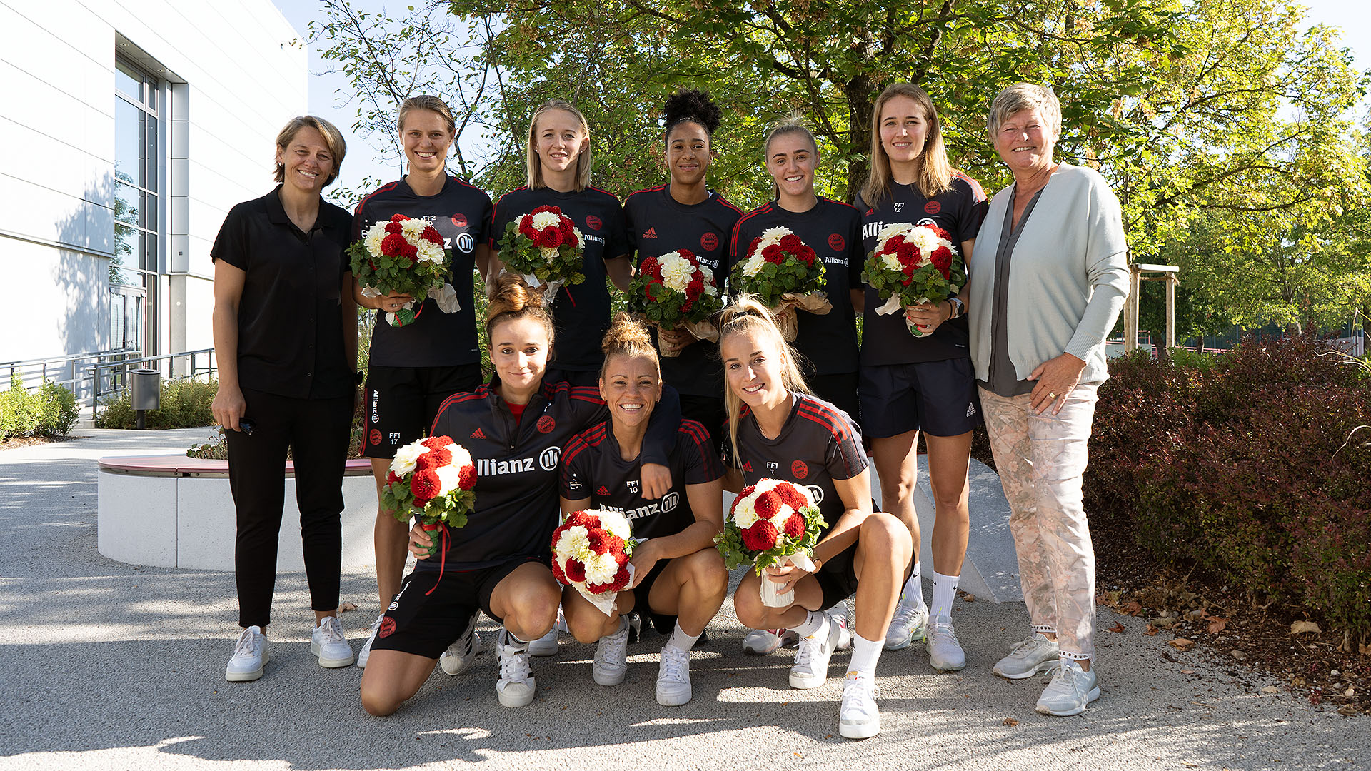 Empfang der EM-Spielerinnen am FC Bayern Campus