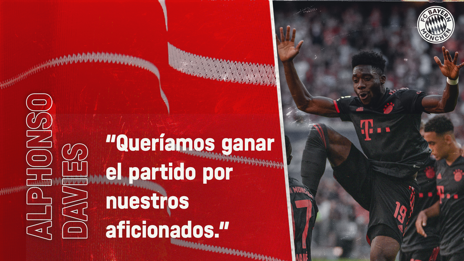 Alphonso Davies sobre victoria contra Wolfsburg