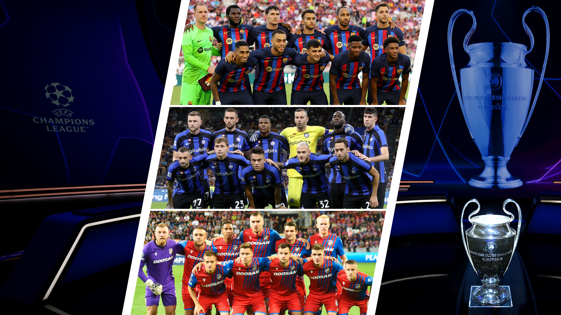 Bayerns Champions League-Gruppengegner Barcelona, Inter, Pilsen