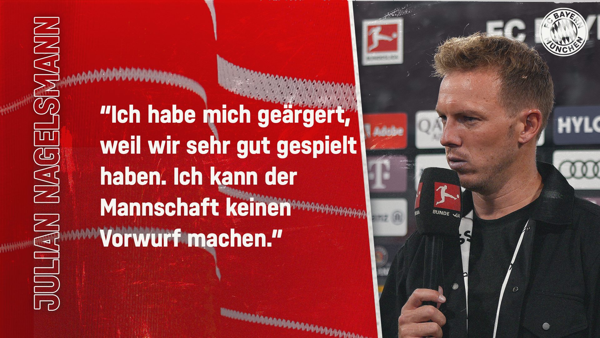 Julian Nagelsmann zum Remis gegen Gladbach