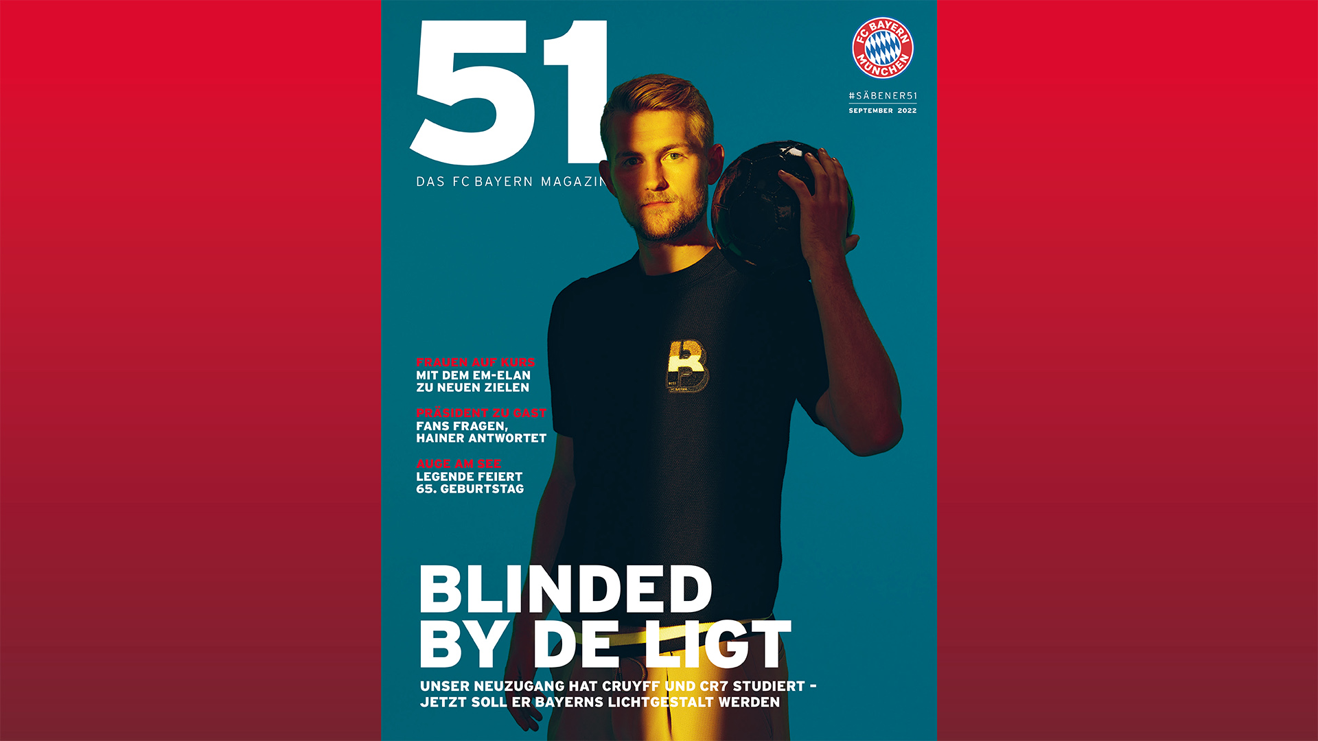 Matthijs de Ligt  im FC Bayern Magazin 51 September 2022