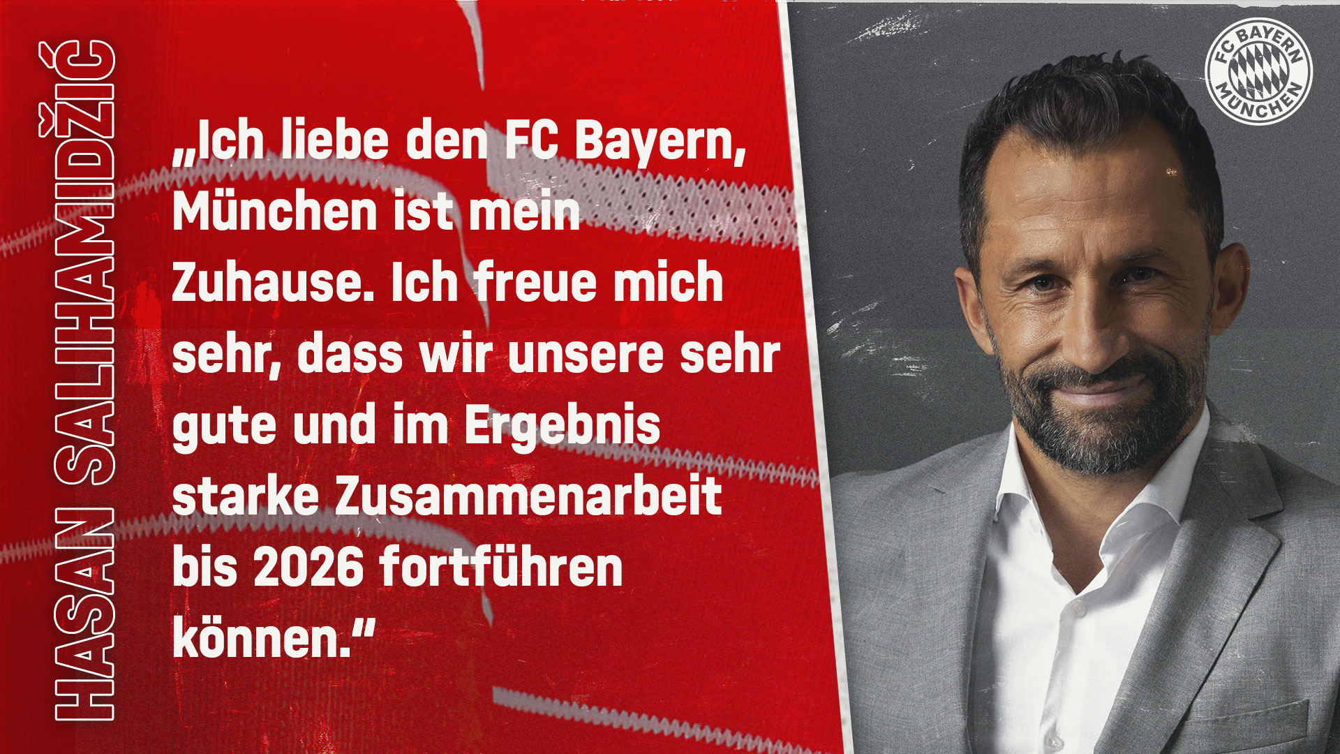 Hasan Salihamidžić zu seiner Vertragsverlängerung beim FC Bayern