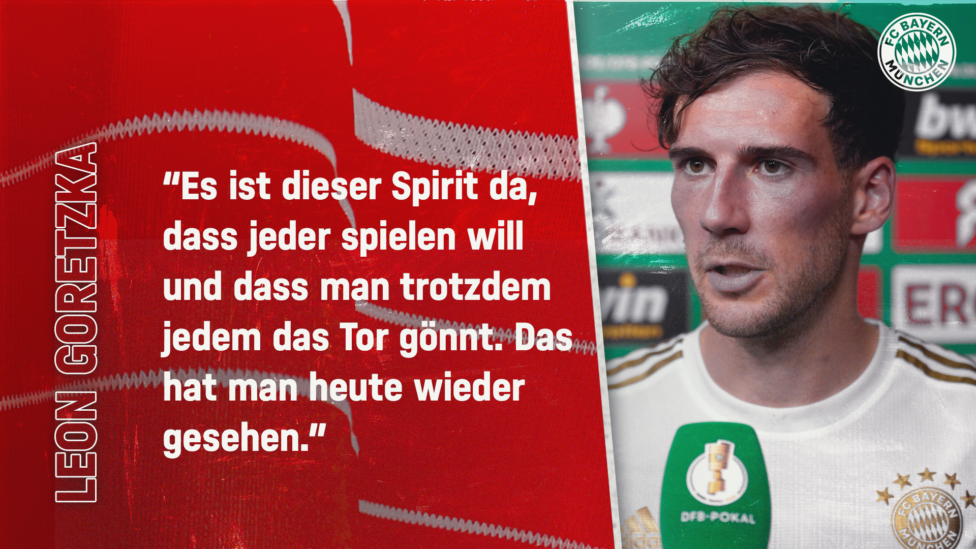 Leon Goretzka zum Sieg gegen Viktoria Köln