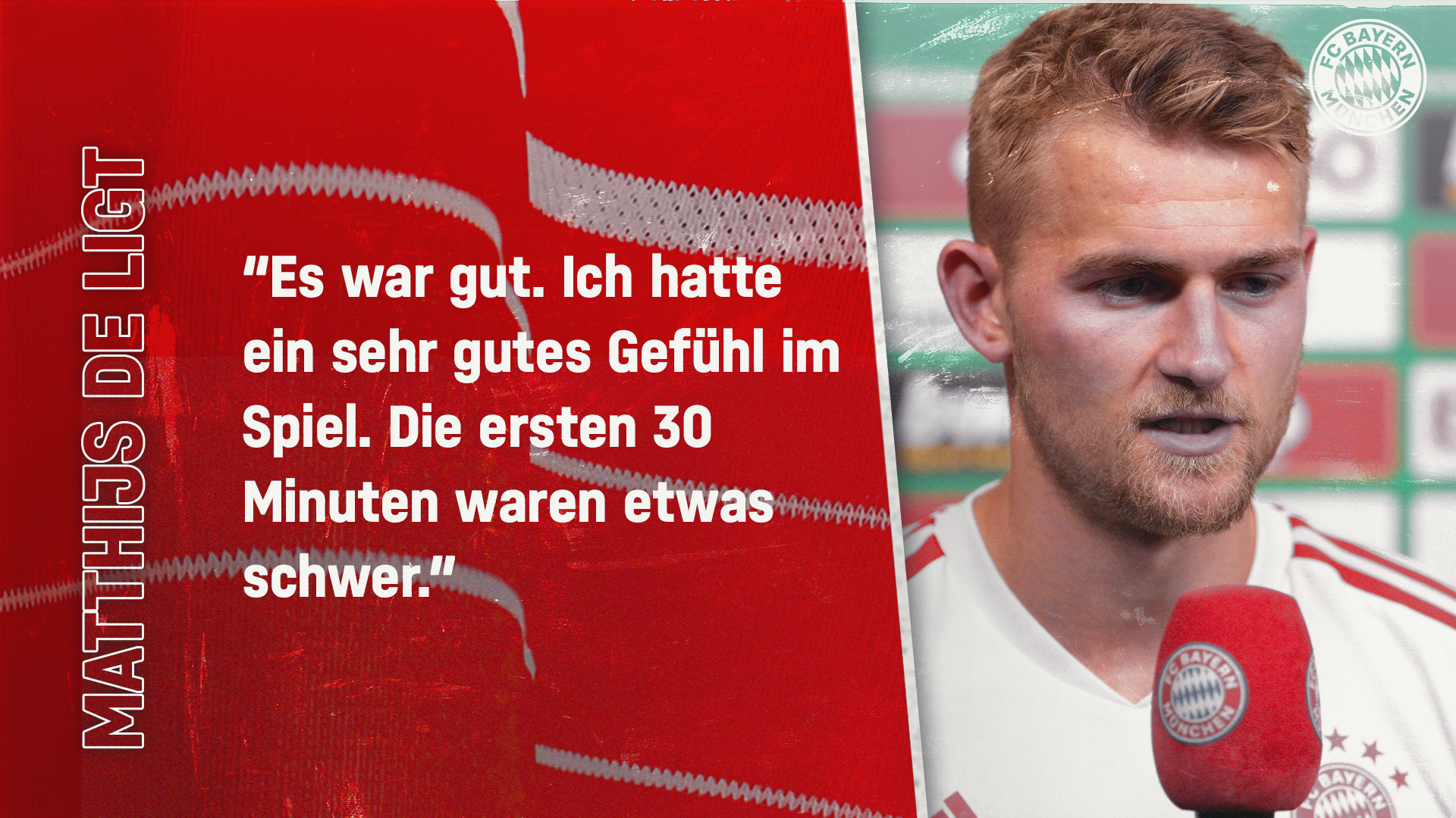 Matthijs de Ligt zum Sieg gegen Viktoria Köln