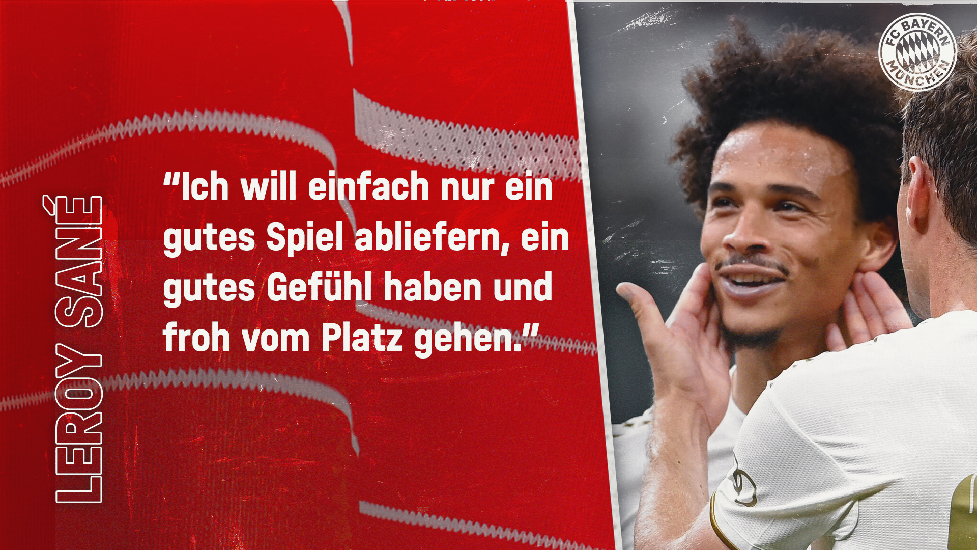 Leroy Sané nach dem Spiel gegen Inter Mailand