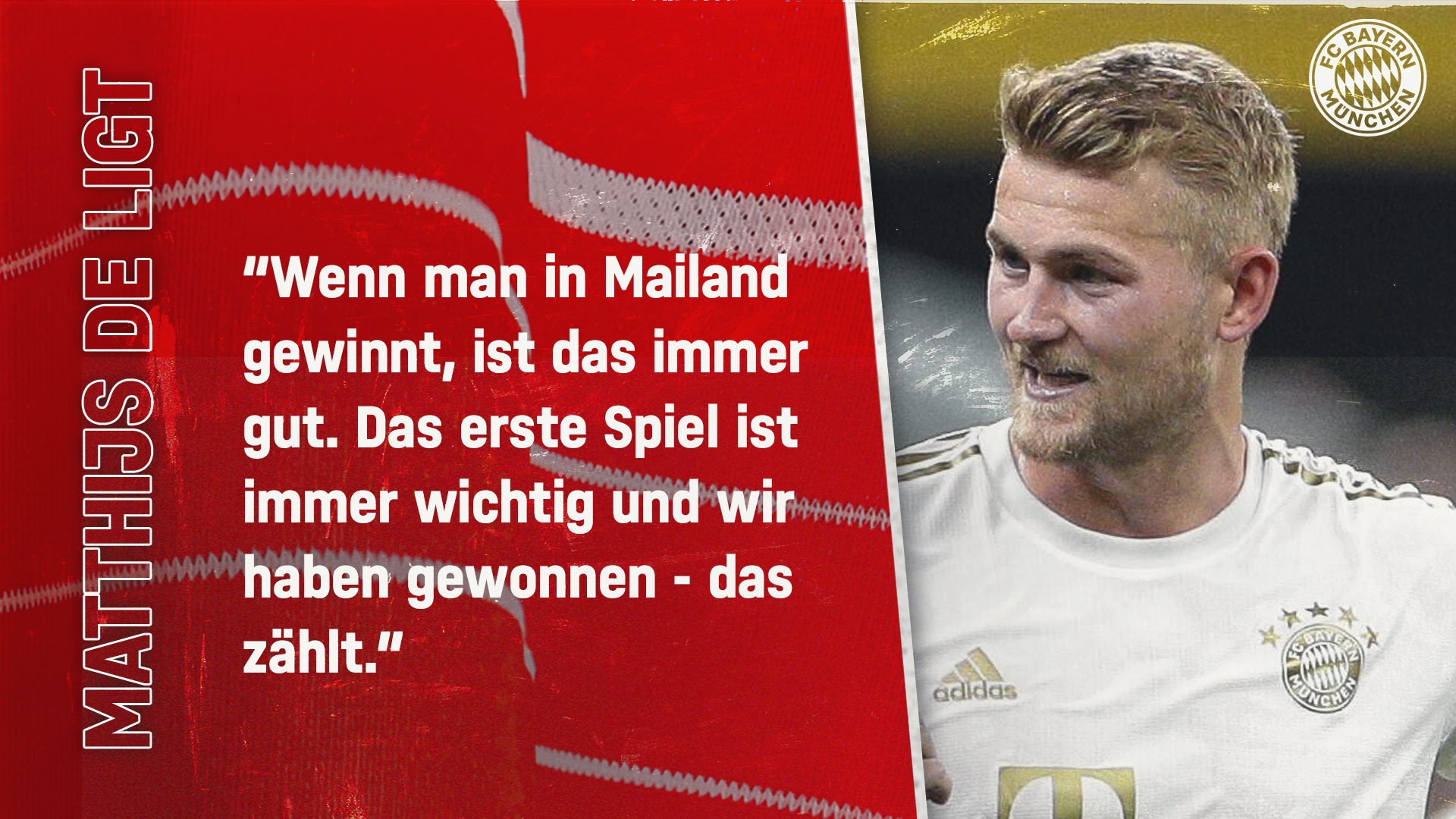 Matthijs de Ligt zum Spiel bei Inter Mailand