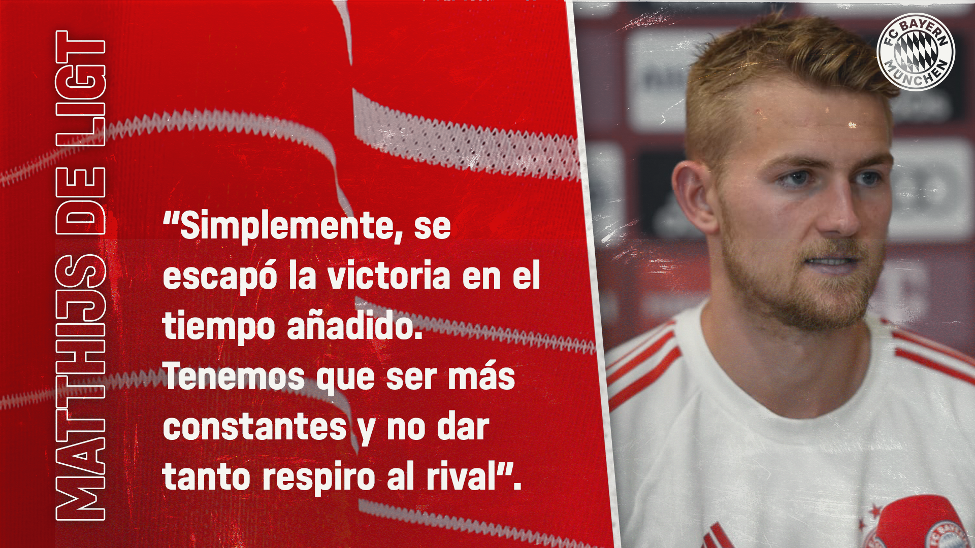 Matthijs de Ligt sobre el partido contra el VfB Stuttgart