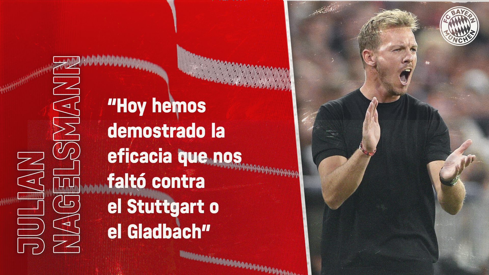 Julian Nagelsmann en el partido en casa contra el FC Barcelona