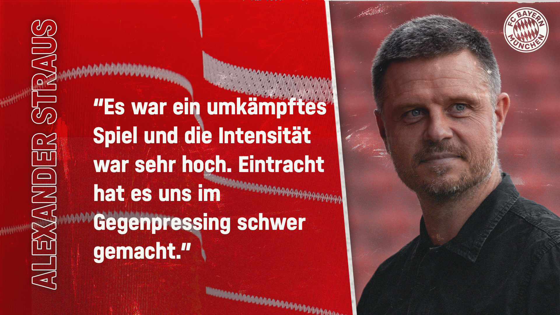 Alexander Straus zum Spiel bei Eintracht Frankfurt