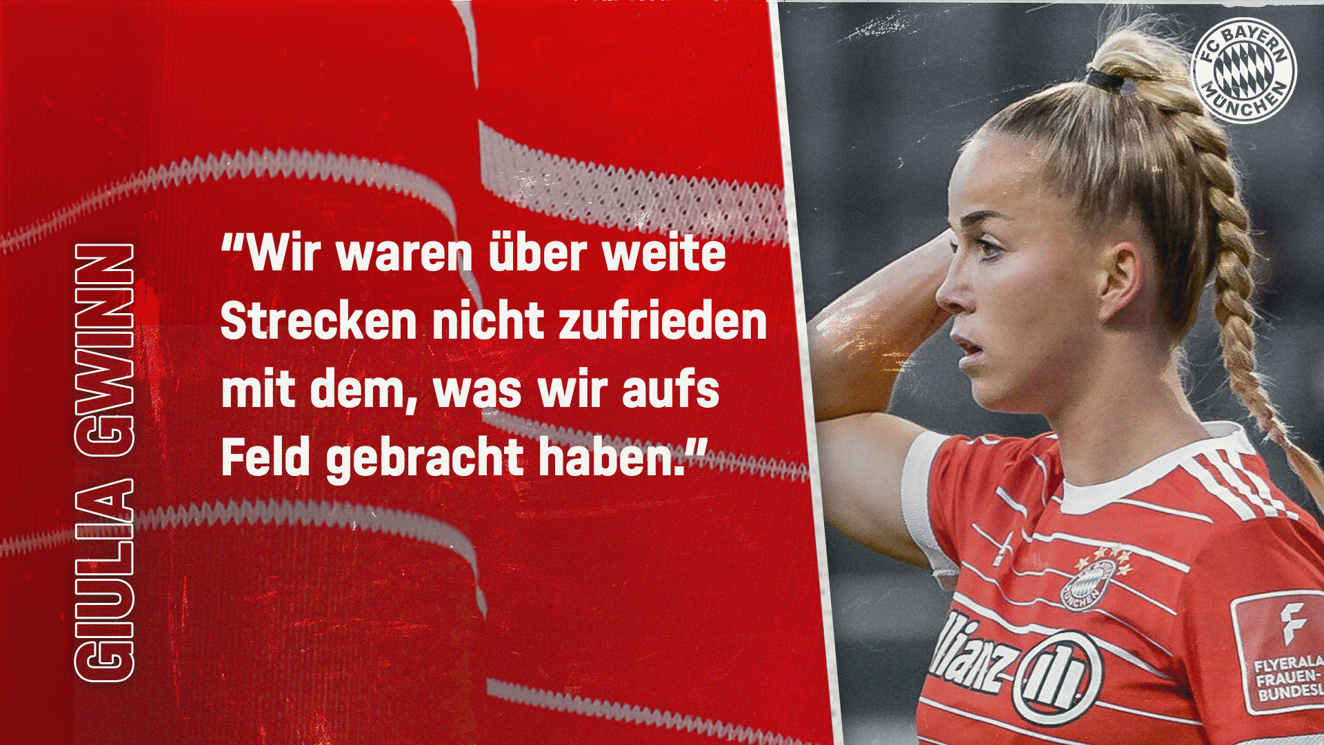 Giulia Gwinn zum Spiel bei Eintracht Frankfurt