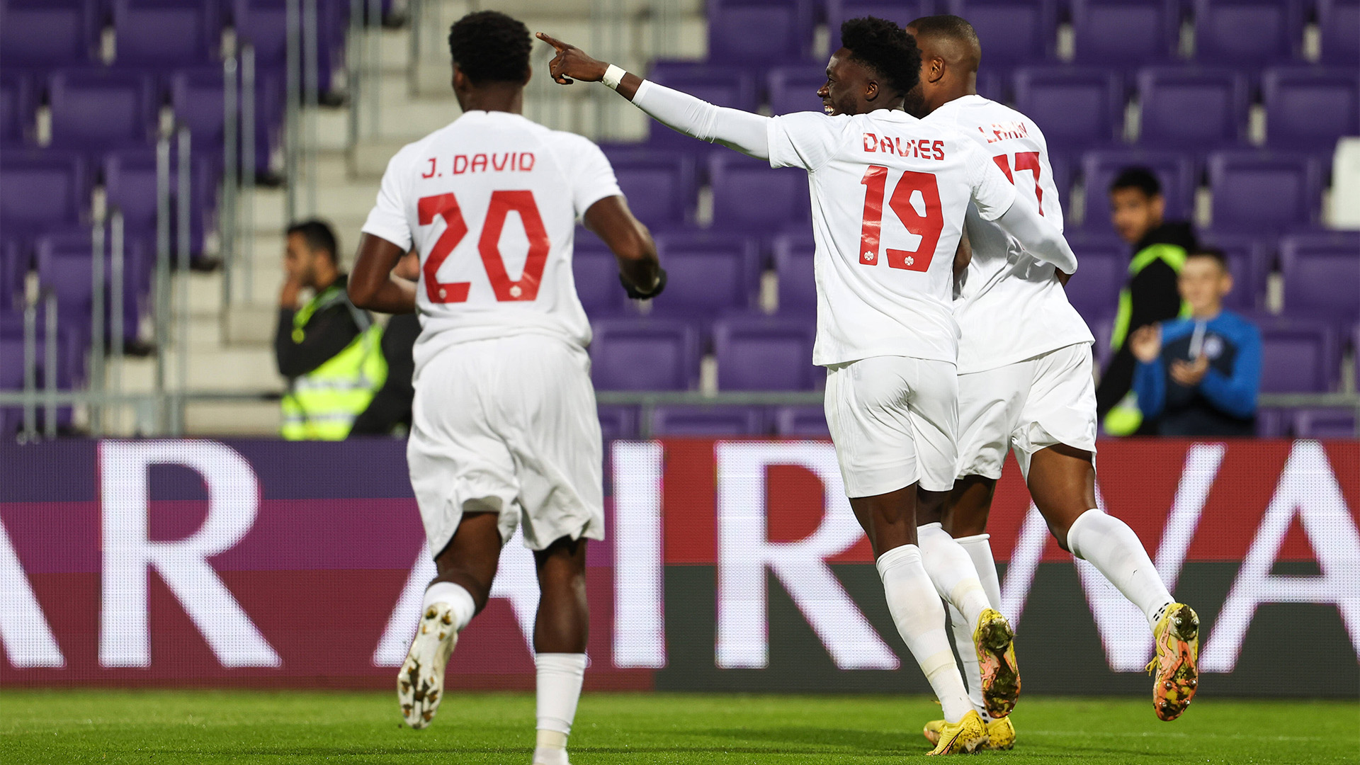 Alphonso Davies celebration Canada