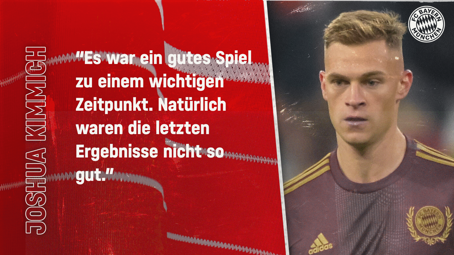 Joshua Kimmich zum Spiel gegen Leverkusen