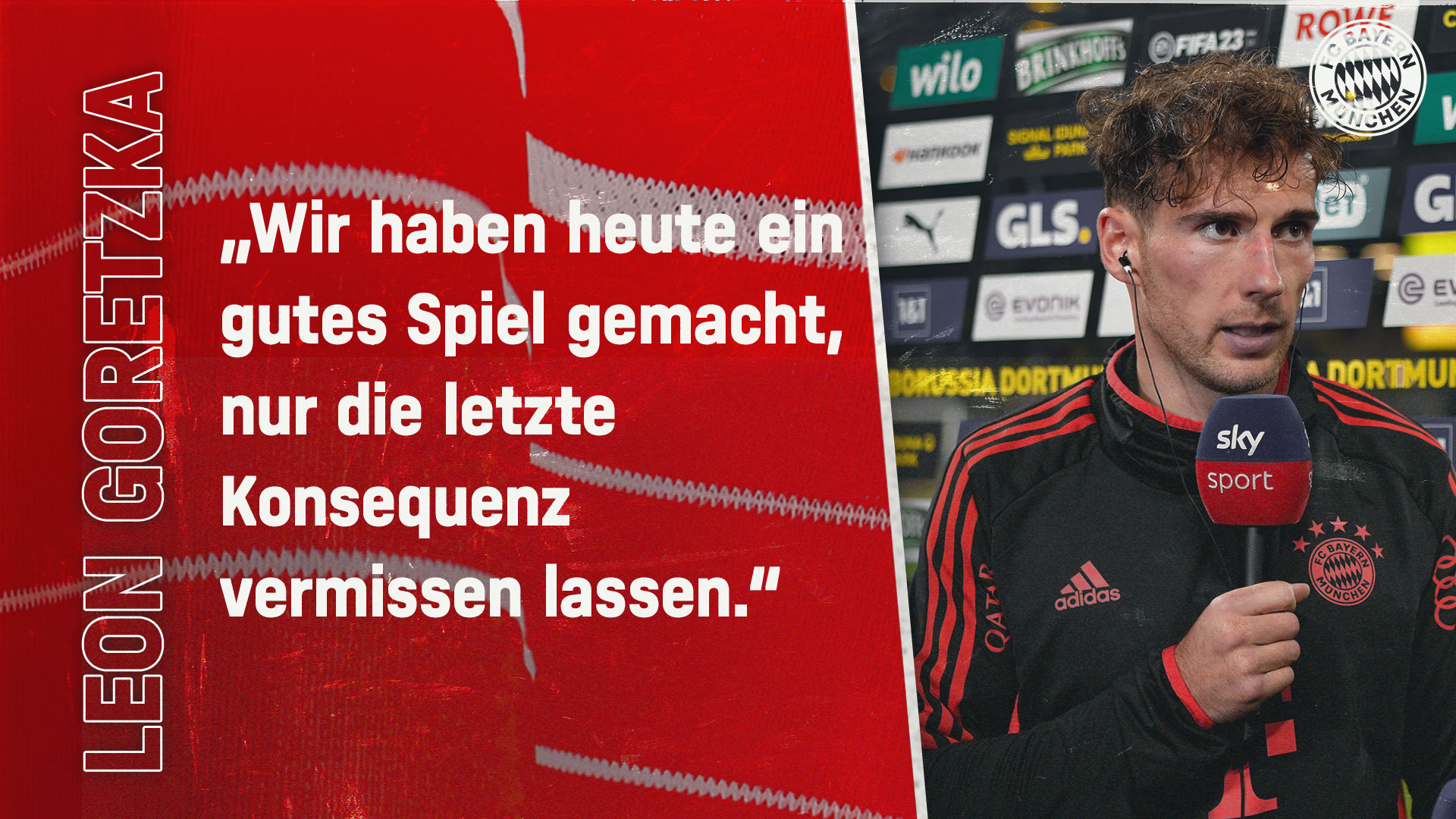 Leon Goretzka zum Spiel gegen Dortmund