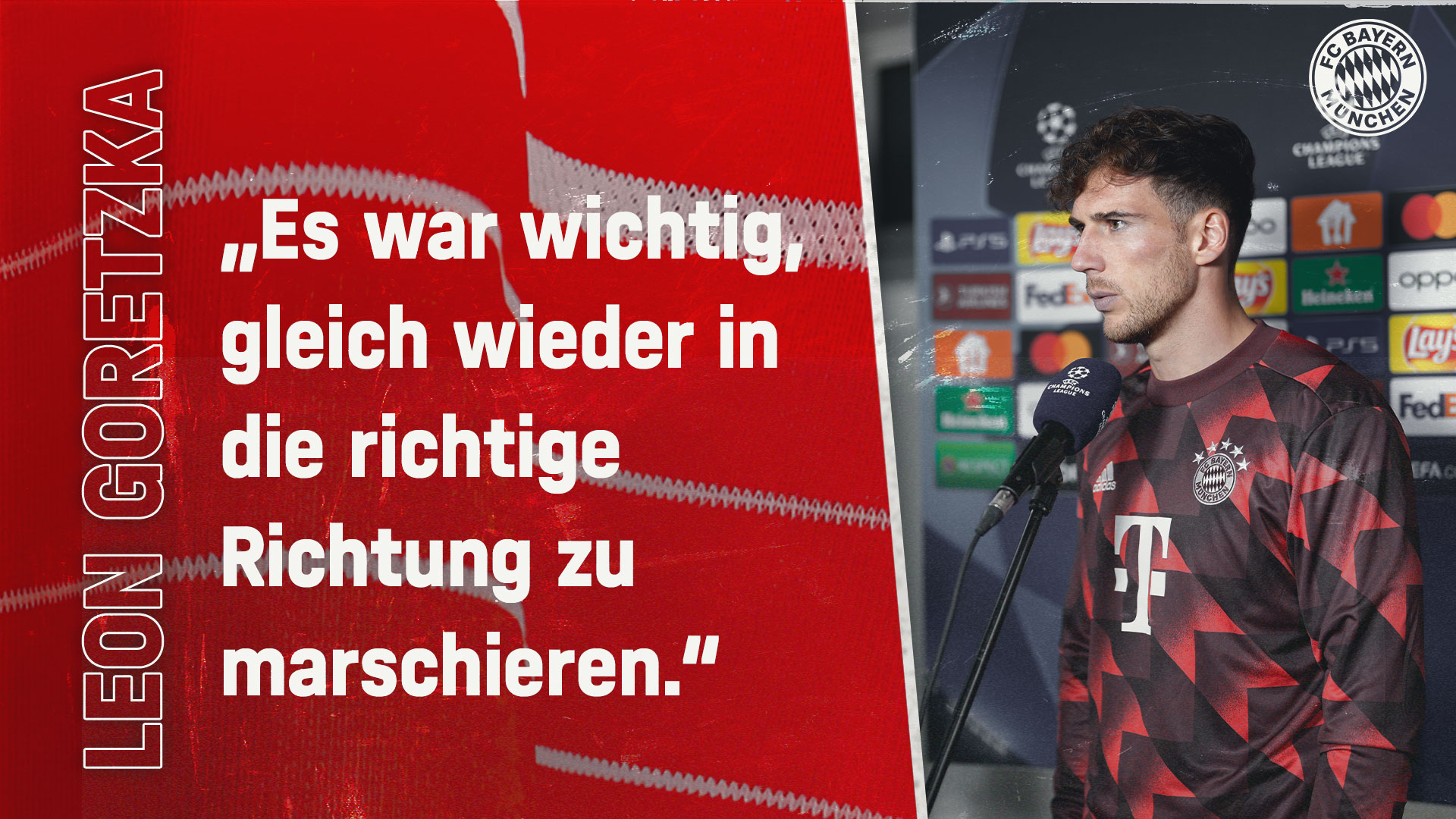 Leon Goretzka zum Spiel gegen Pilsen