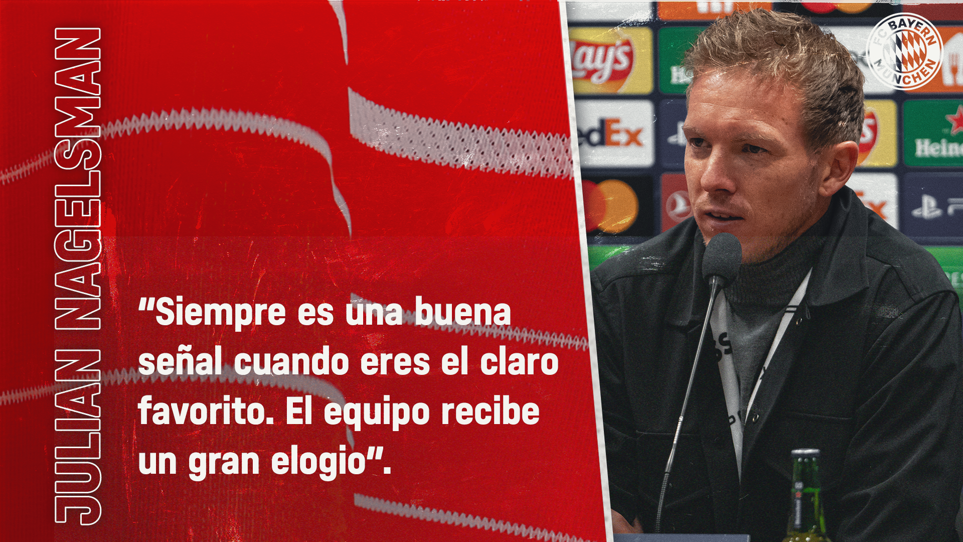 Julian Nagelsmann sobre el partido contra el Pilsen