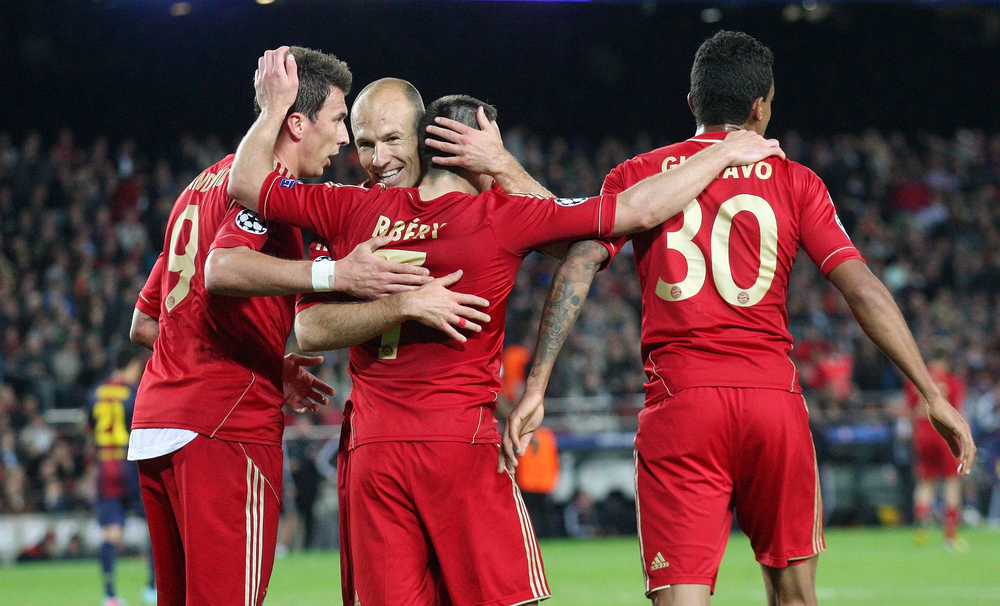 Robben, Luiz Gustavo, Mandzukic, FC Bayern, FC Barcelona, 2013