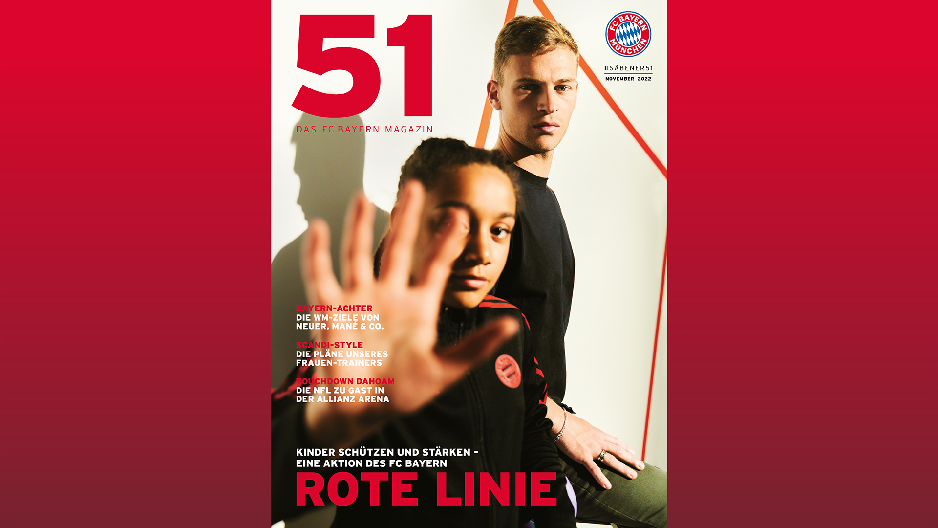 Joshua Kimmich im FC Bayern Magazin 51 November 2022