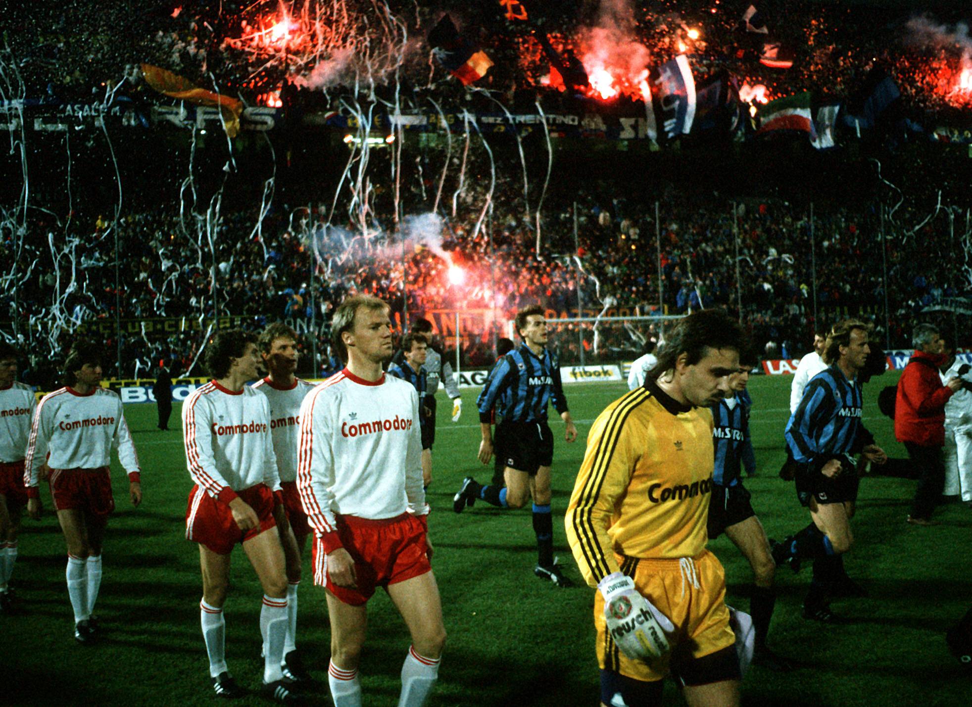 Bayern München gegen Inter Mailand im Dezember 1988.