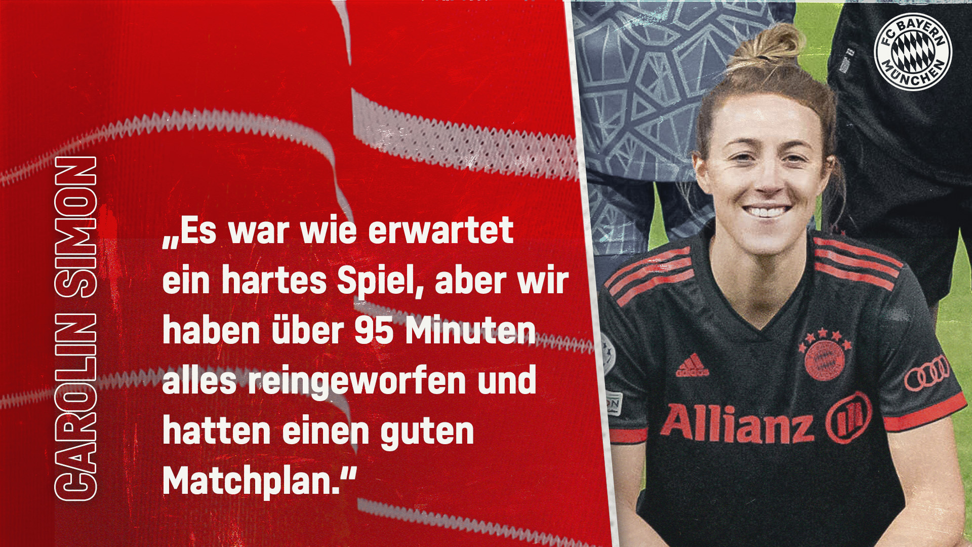 Carolin Simon zum Spiel gegen den FC Barcelona