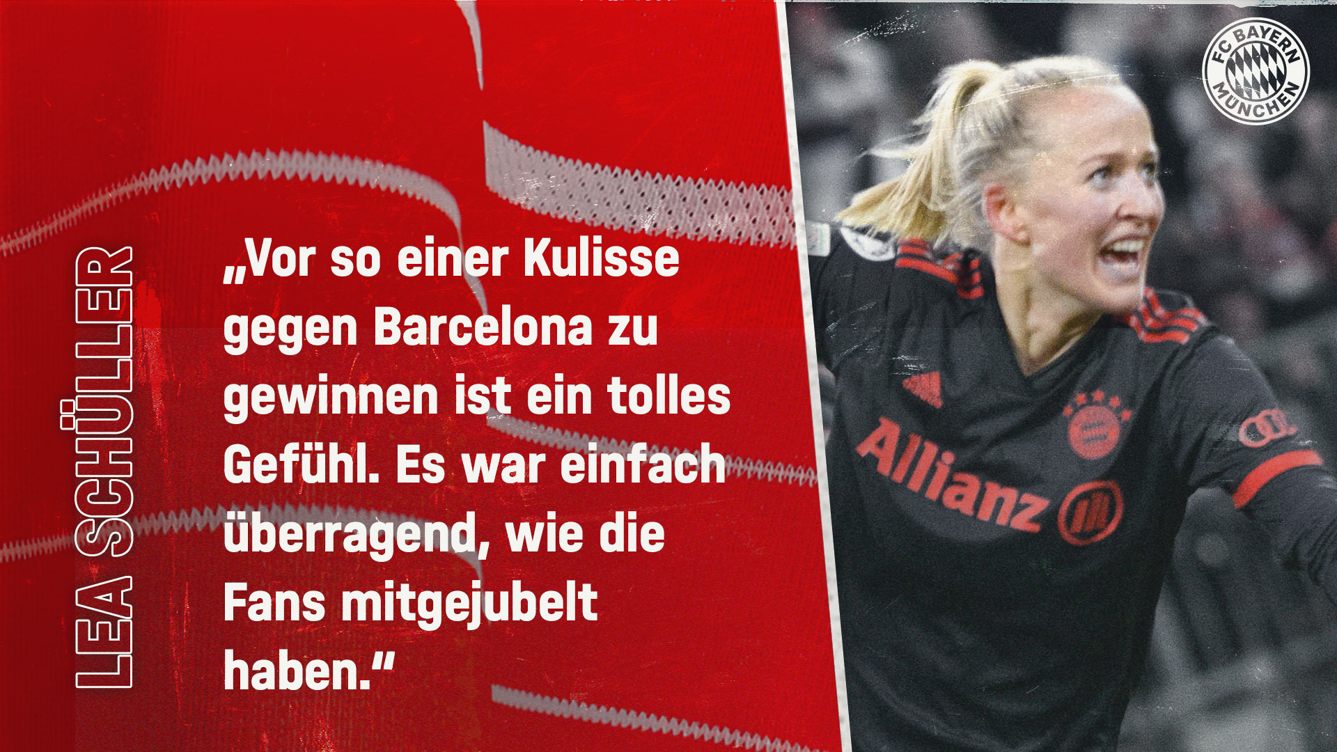 Lea Schüller zum Spiel gegen den FC Barcelona