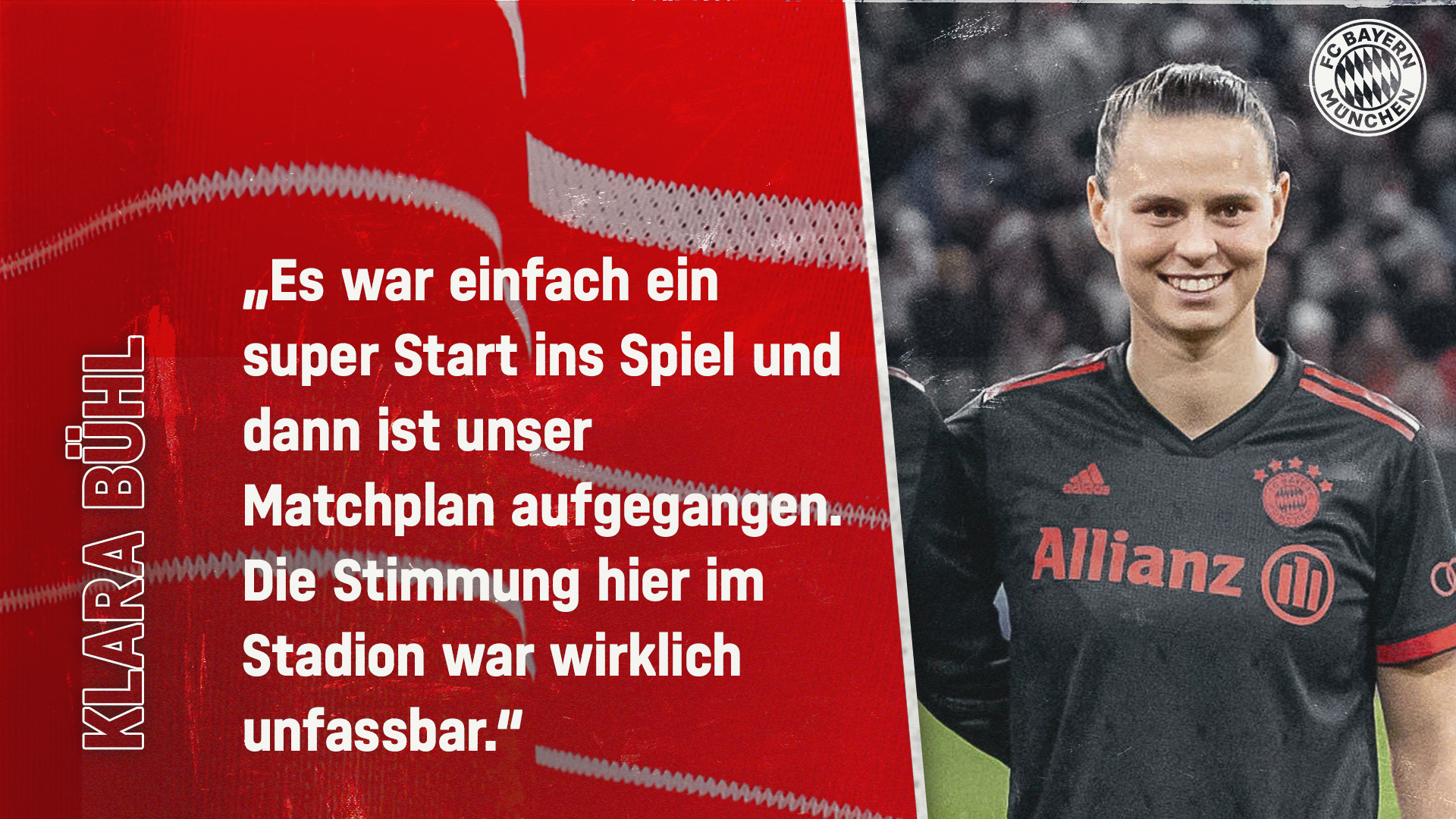 Klara Bühl zum Spiel gegen den FC Barcelona