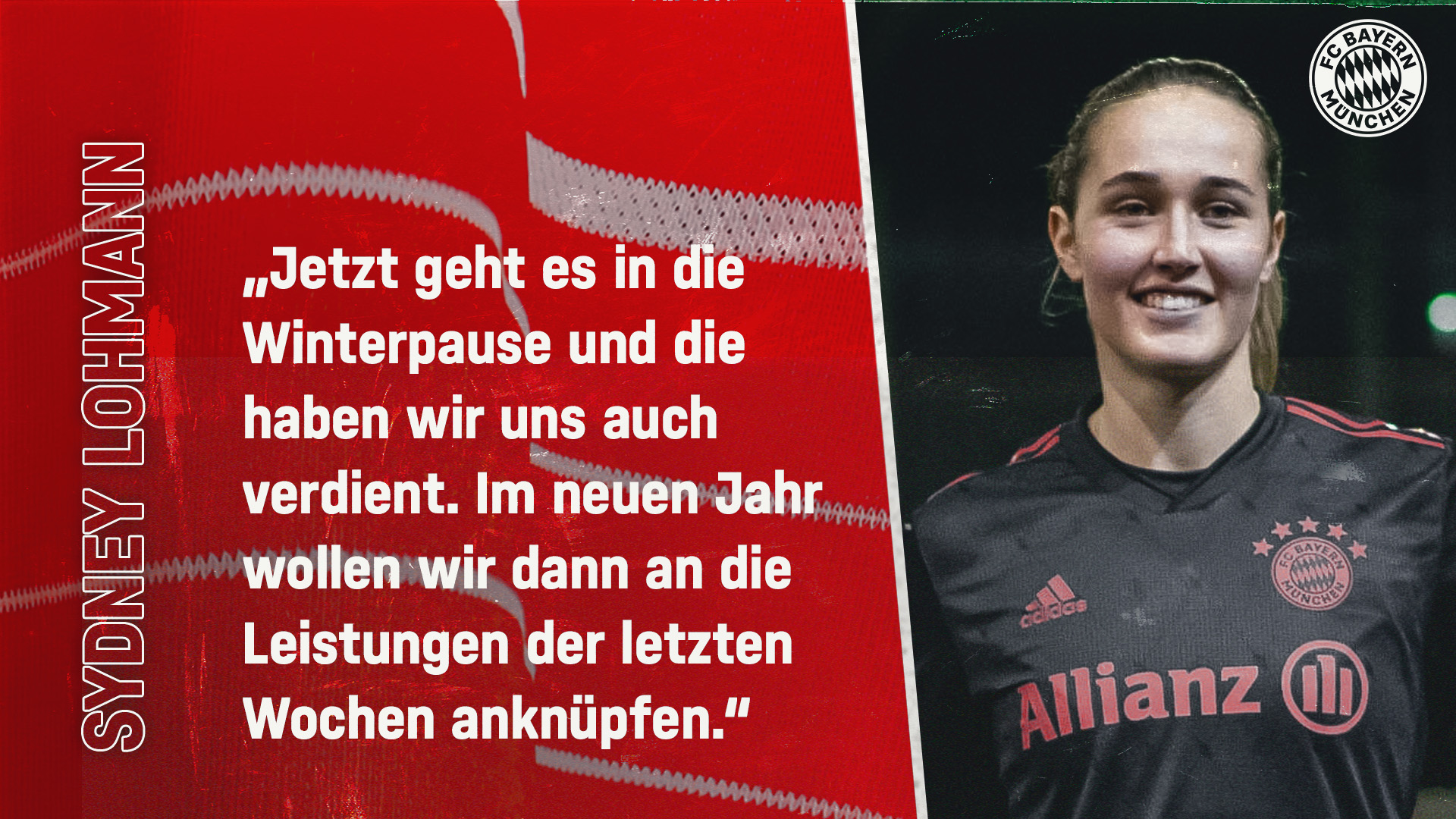 Sydney Lohmann zum Spiel gegen Benfica Lissabon