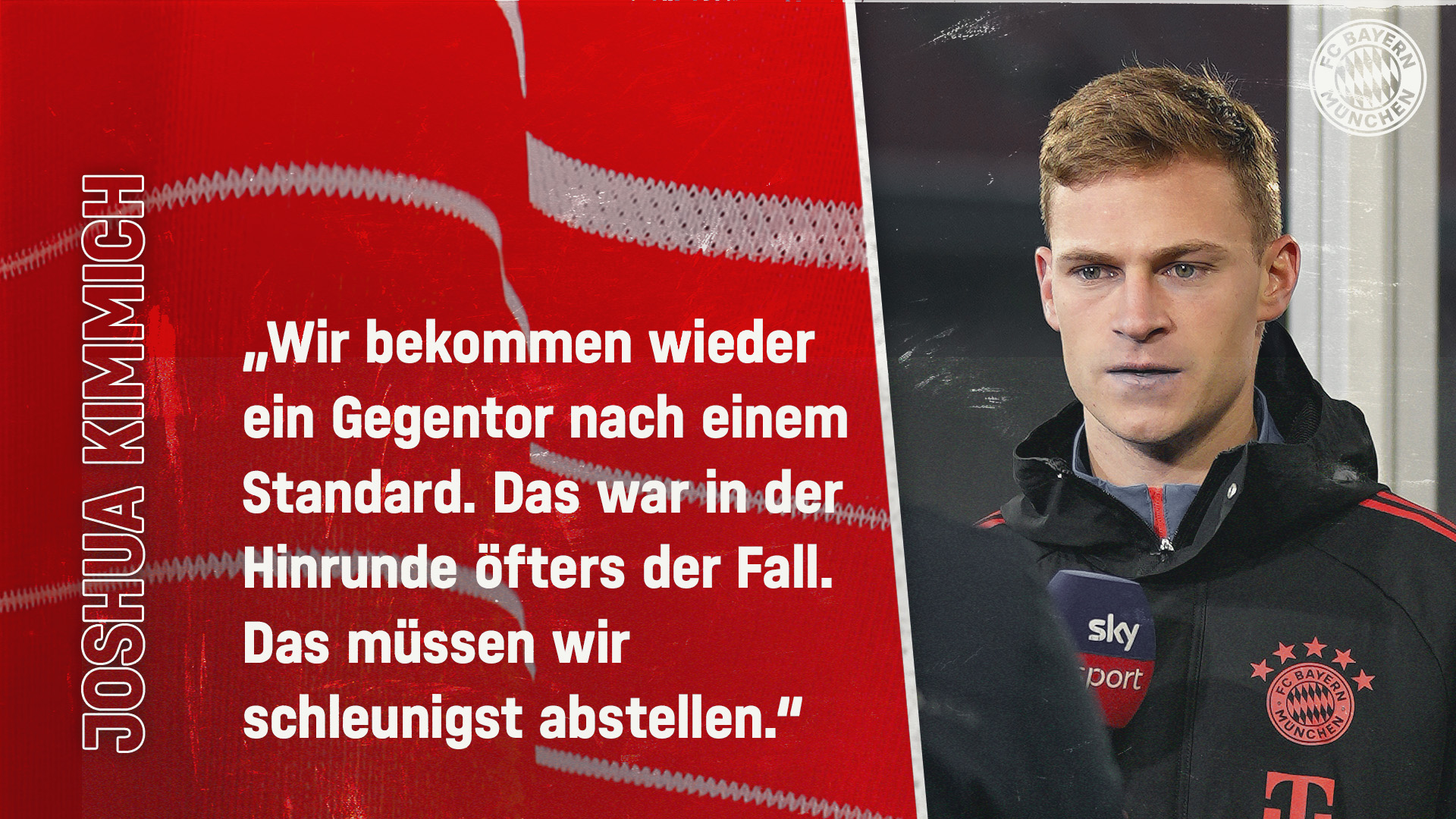 Joshua Kimmich zum Spiel gegen den 1. FC Köln