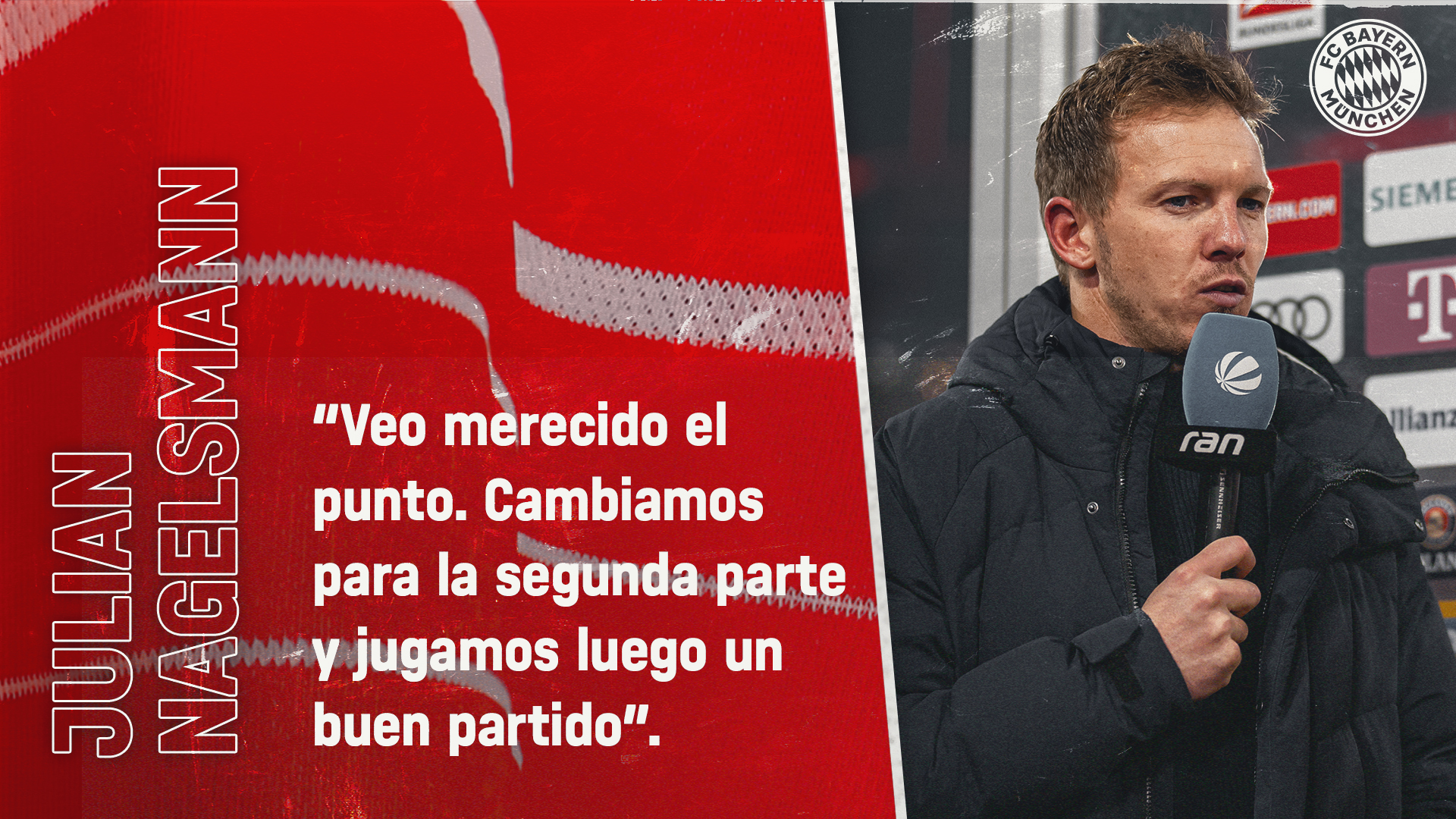 Julian Nagelsmann sobre el partido contra el Colonia