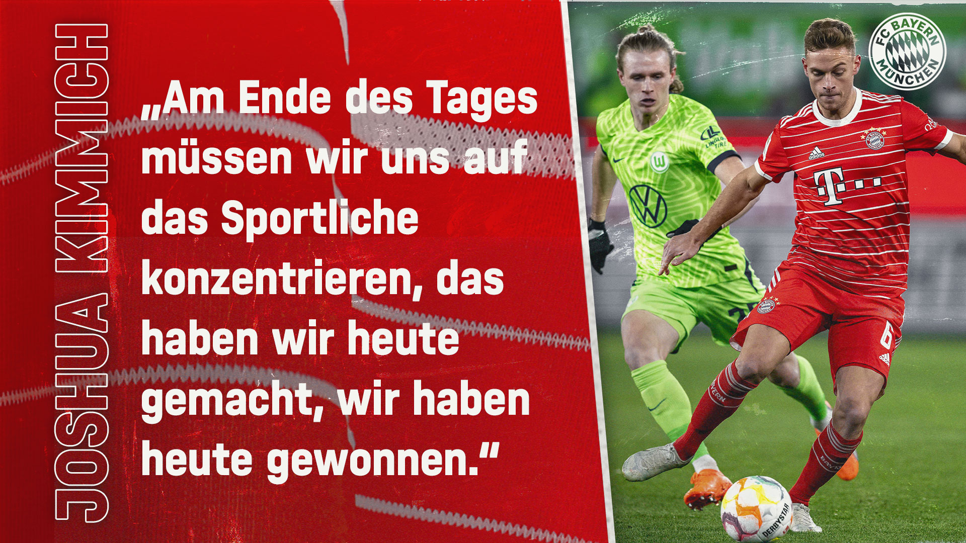 Joshua Kimmich zum Bundesliga-Spiel beim VfL Wolfsburg