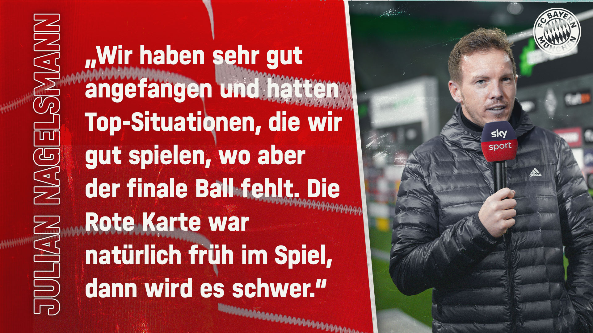 Julian Nagelsmann zum Bundesliga-Spiel bei Borussia Mönchengladbach