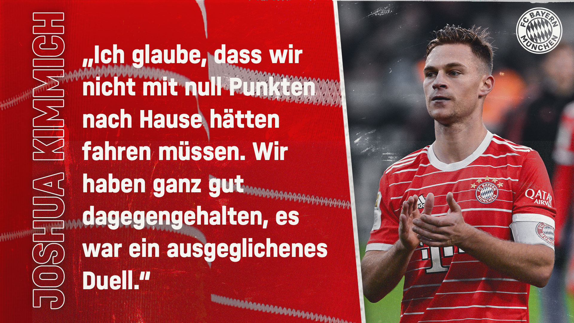 Joshua Kimmich zum Bundesliga-Spiel bei Borussia Mönchengladbach