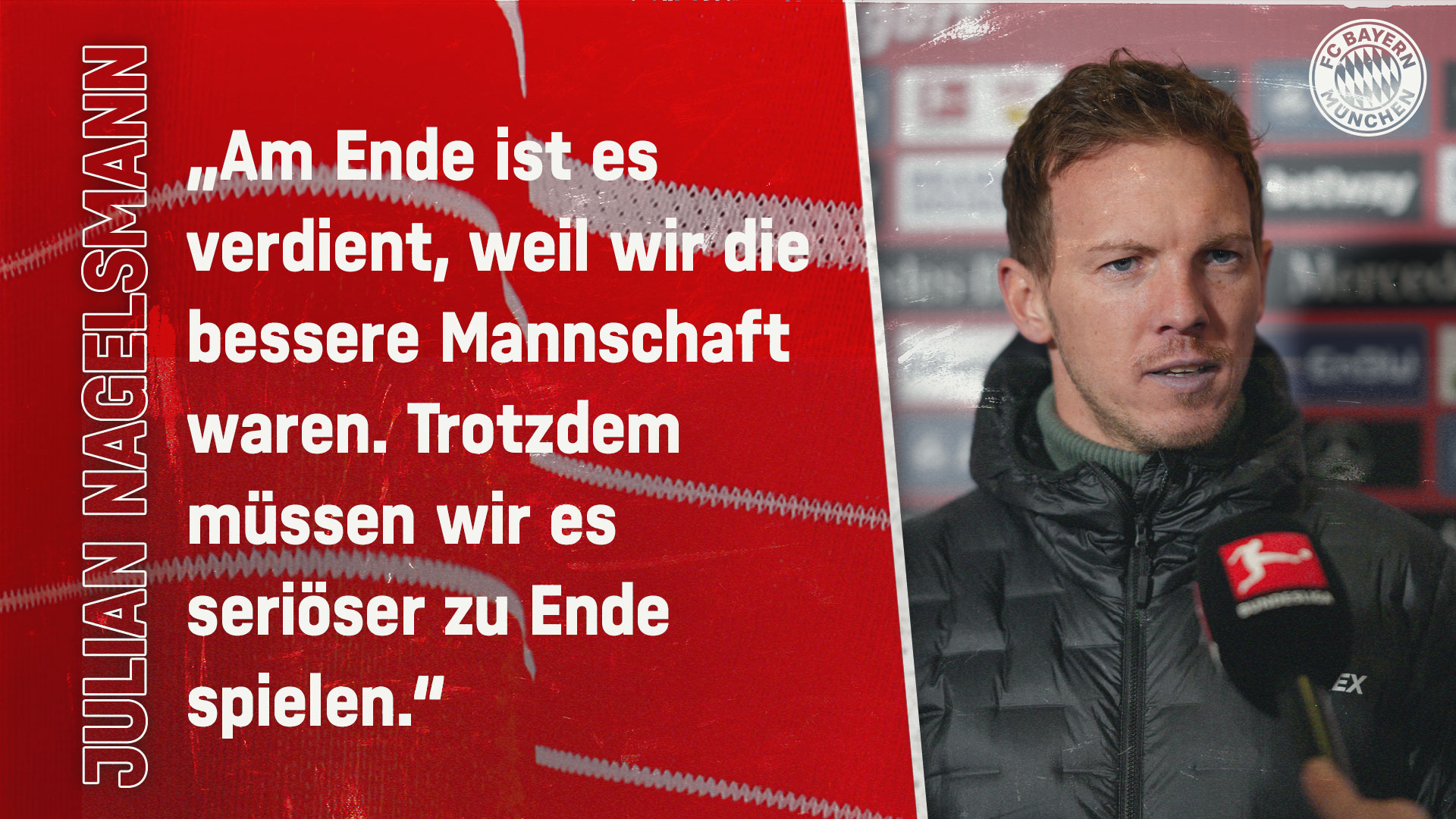 Julian Nagelsmann zum Bundesliga-Spiel beim VfB Stuttgart