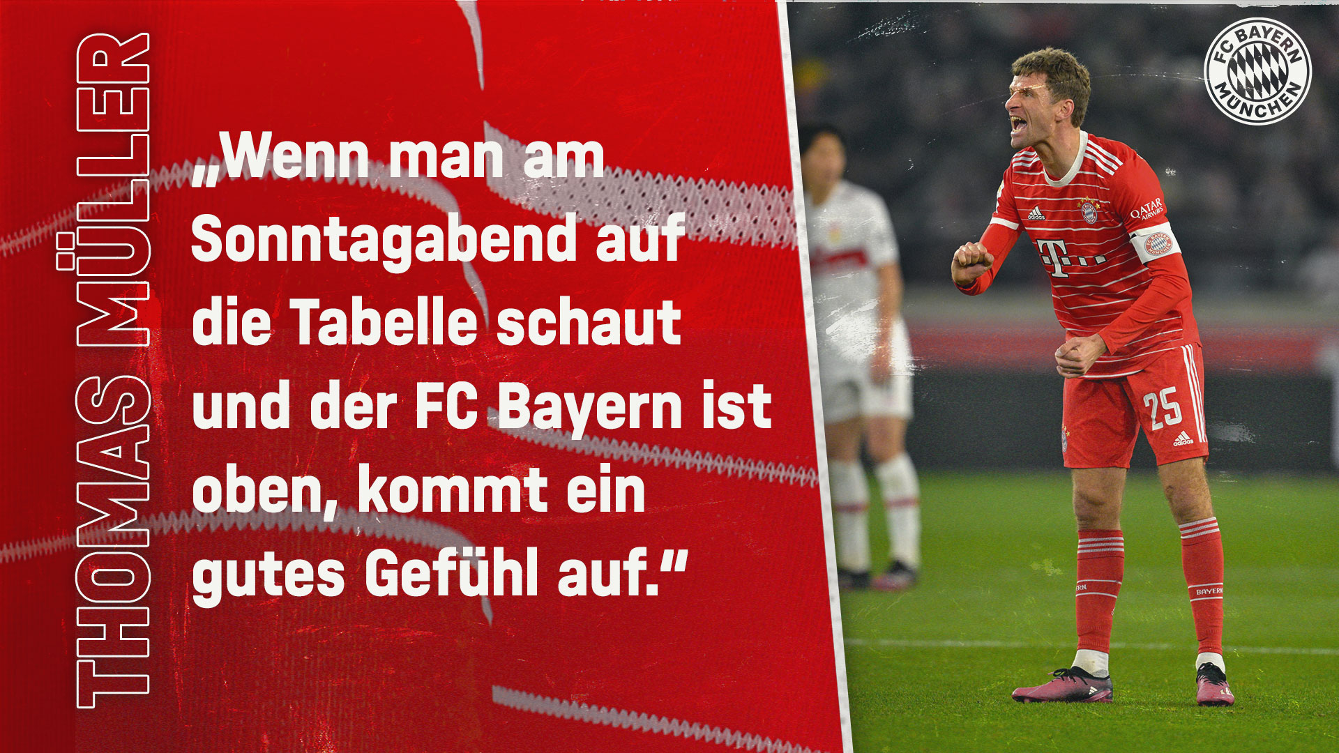 Thomas Müller zum Bundesliga-Spiel beim VfB Stuttgart