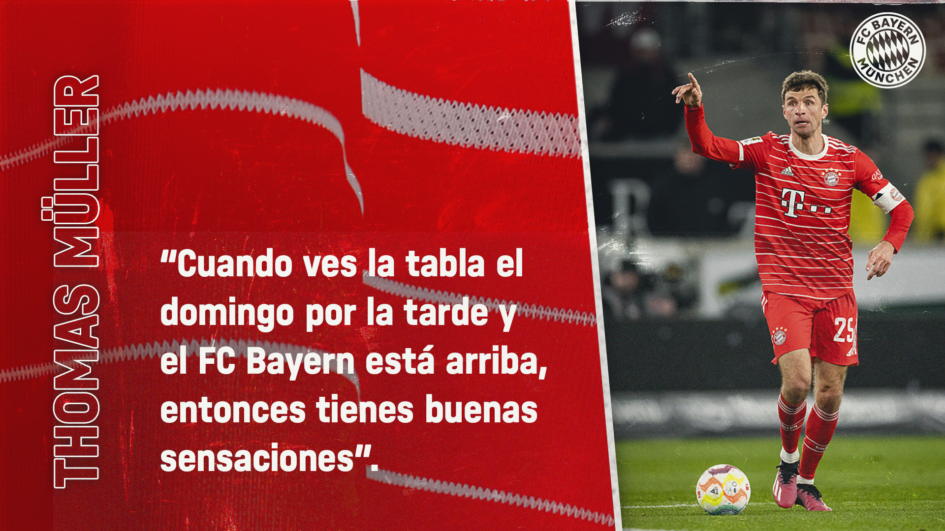 Thomas Müller sobre el partido de Bundesliga ante el VfB Stuttgart