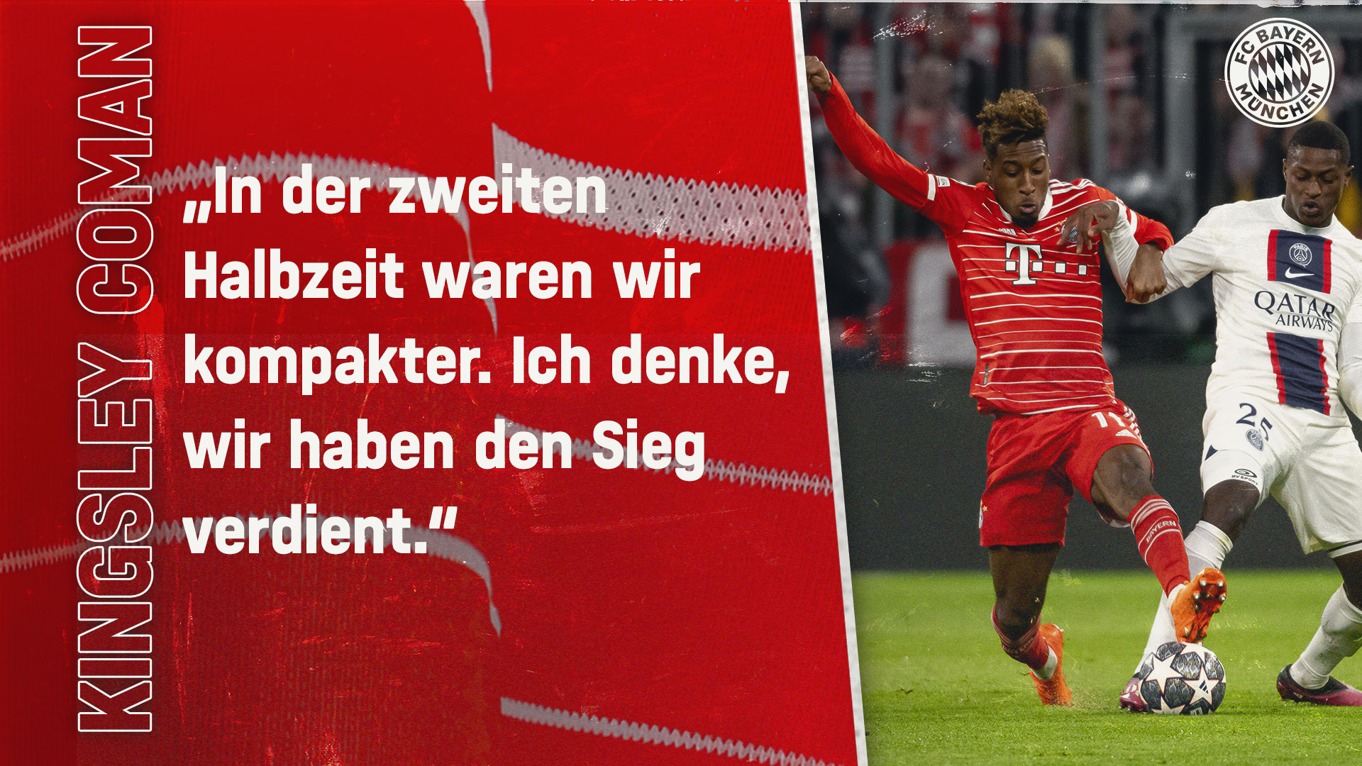 Kingsley Coman zum Spiel gegen Paris