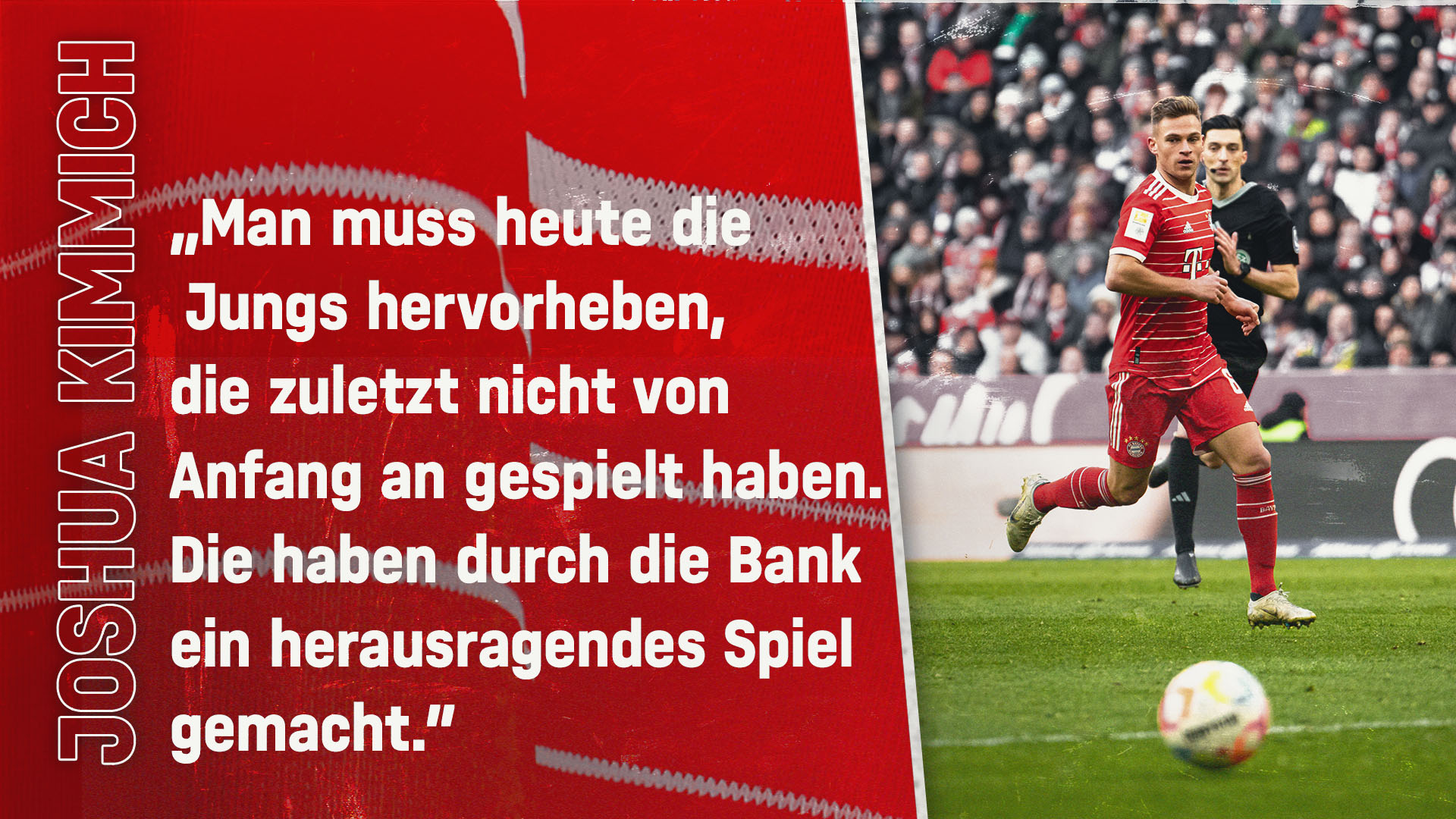 Joshua Kimmich zum Bundesliga-Spiel gegen Augsburg