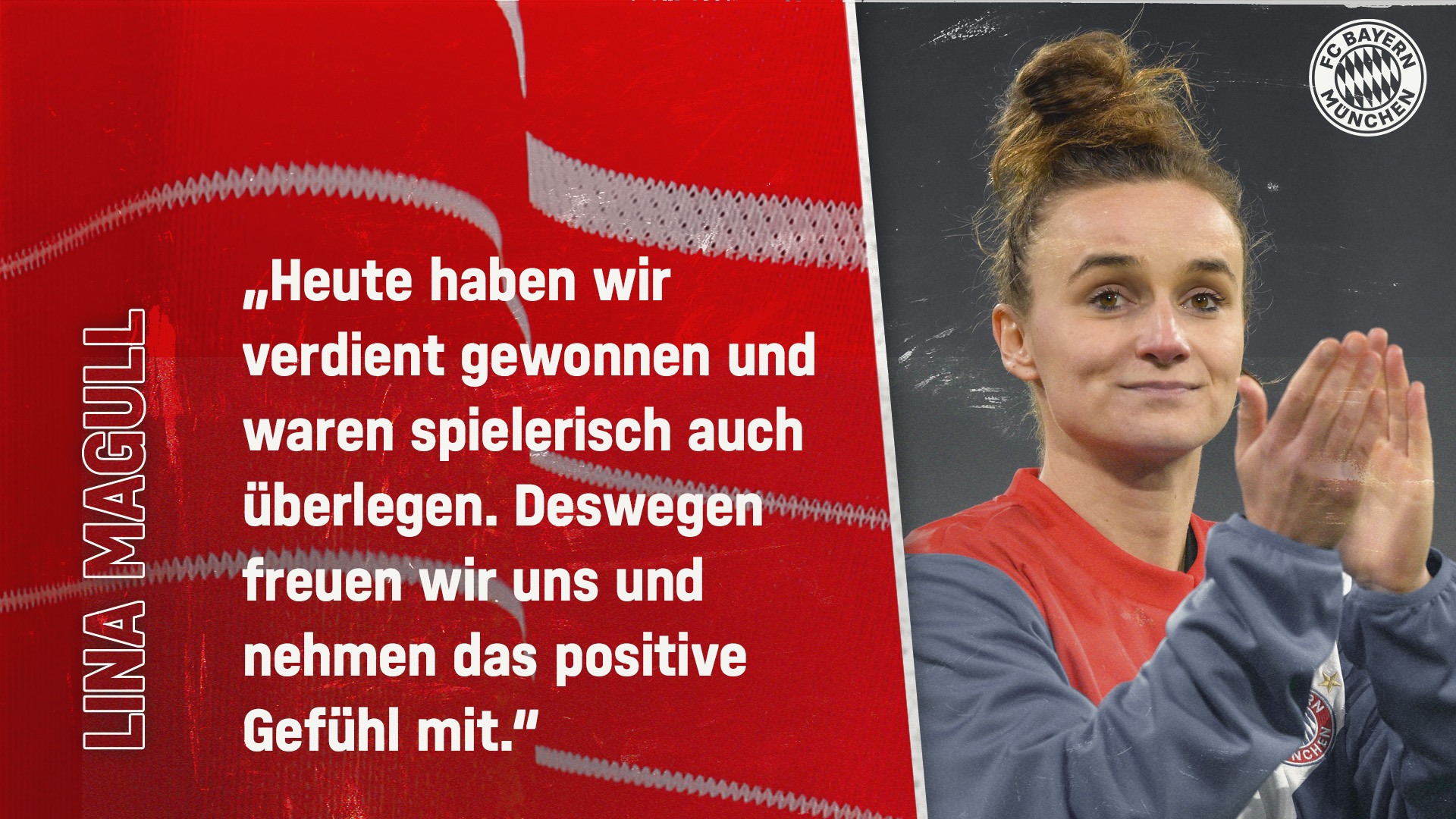 Lina Magull zum Spiel gegen den VfL Wolfsburg