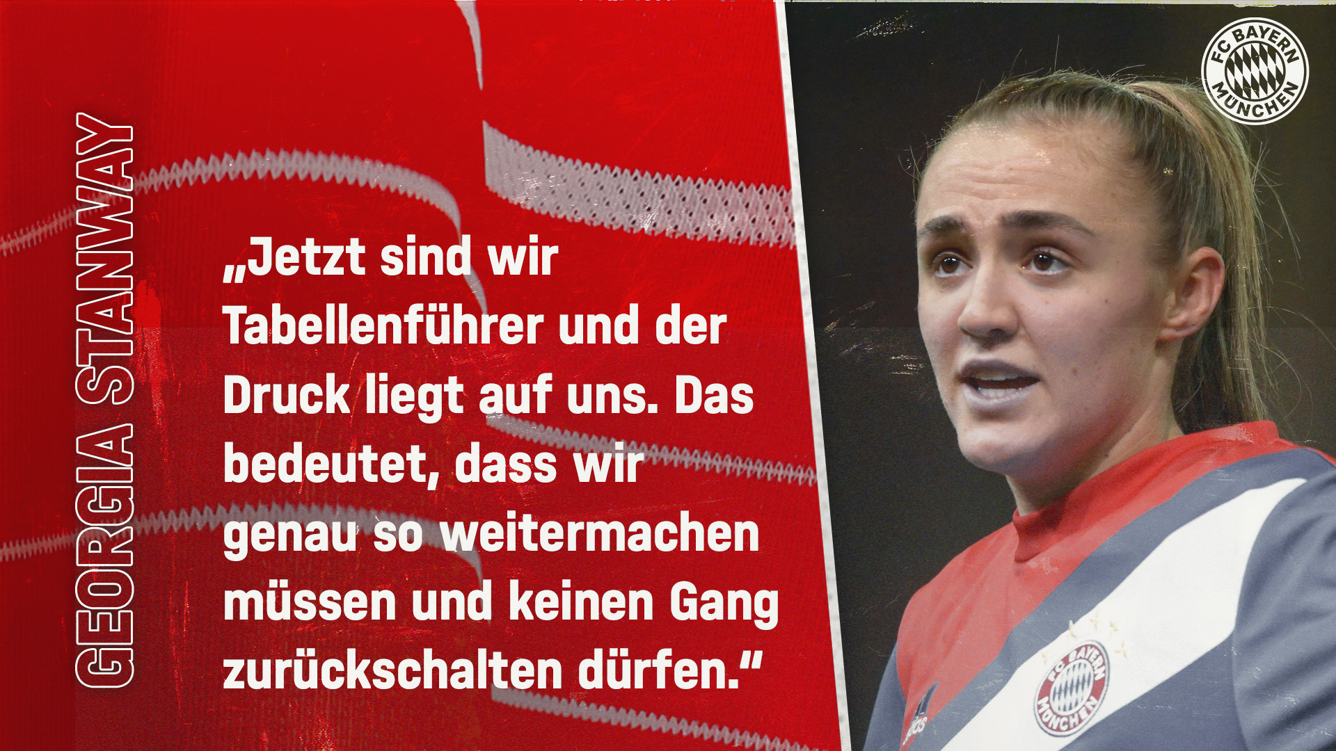 Georgia Stanway zum Spiel gegen den VfL Wolfsburg