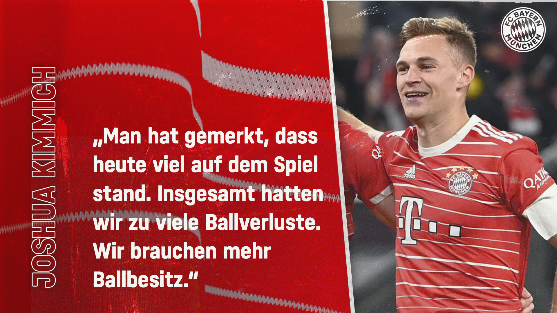 Joshua Kimmich zum Bundesliga-Spiel gegen Borussia Dortmund