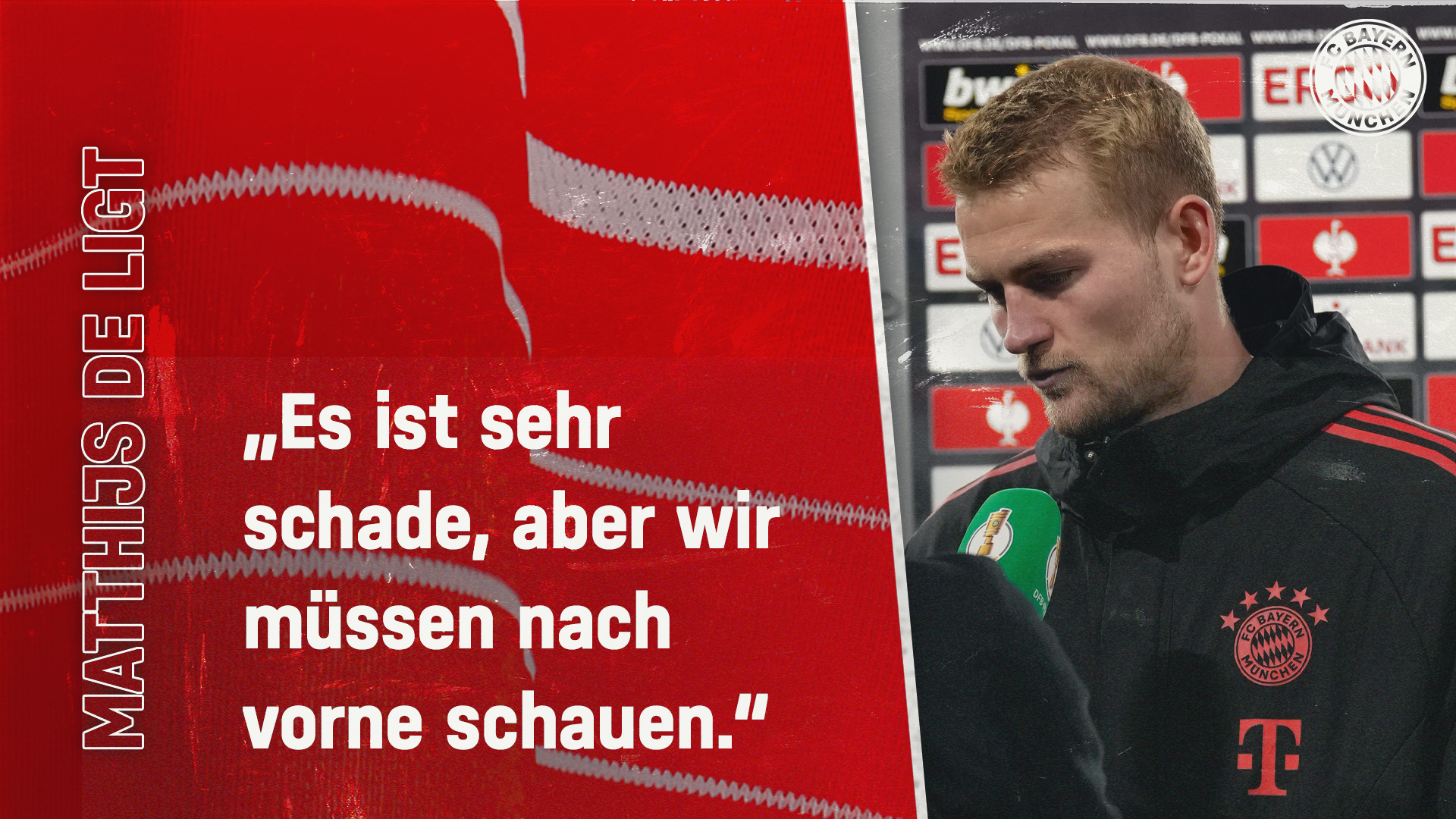 Matthijs de Ligt zum Pokalspiel gegen den SC Freiburg