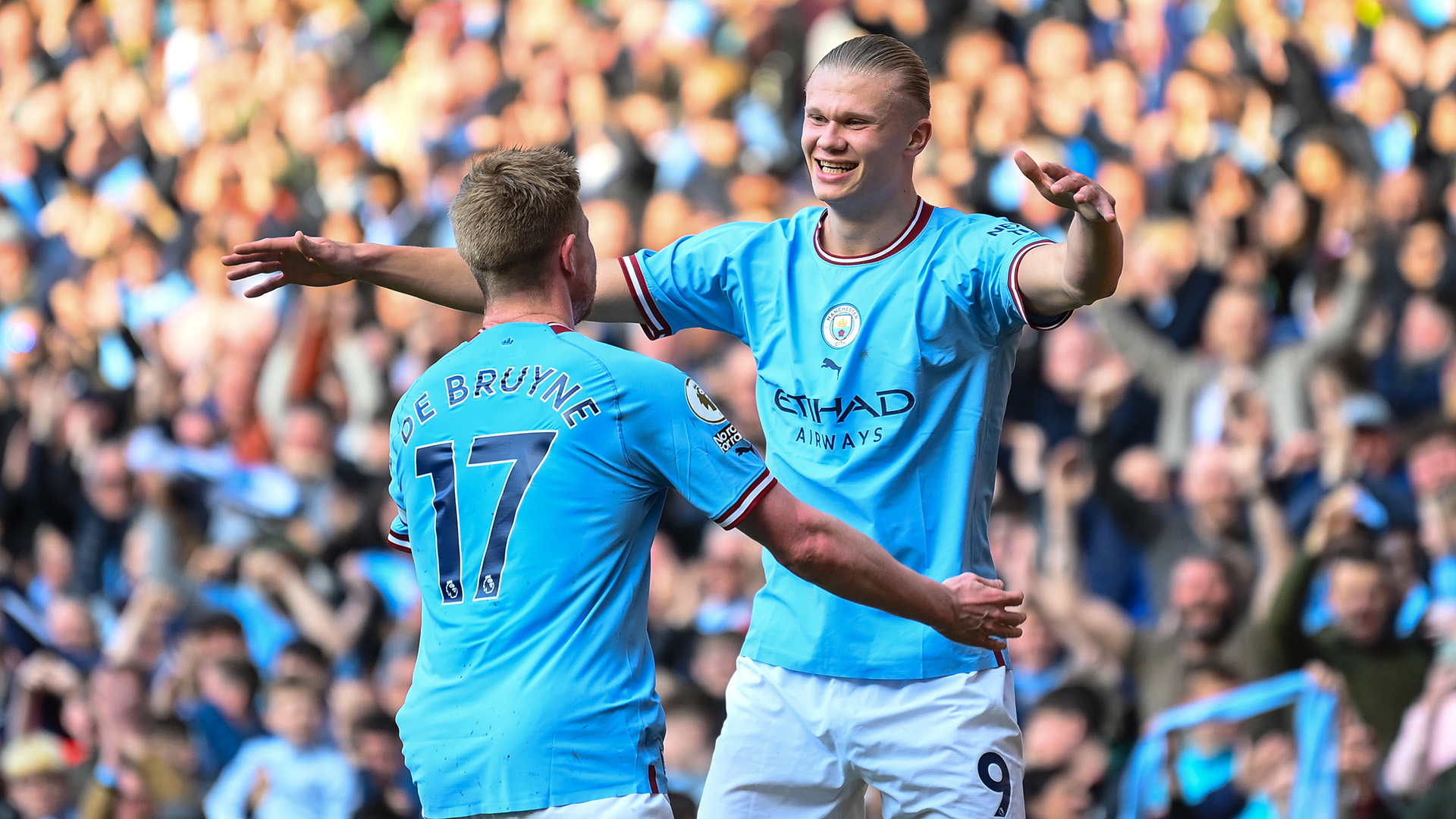 Celebracion Erling Haaland Manchester City