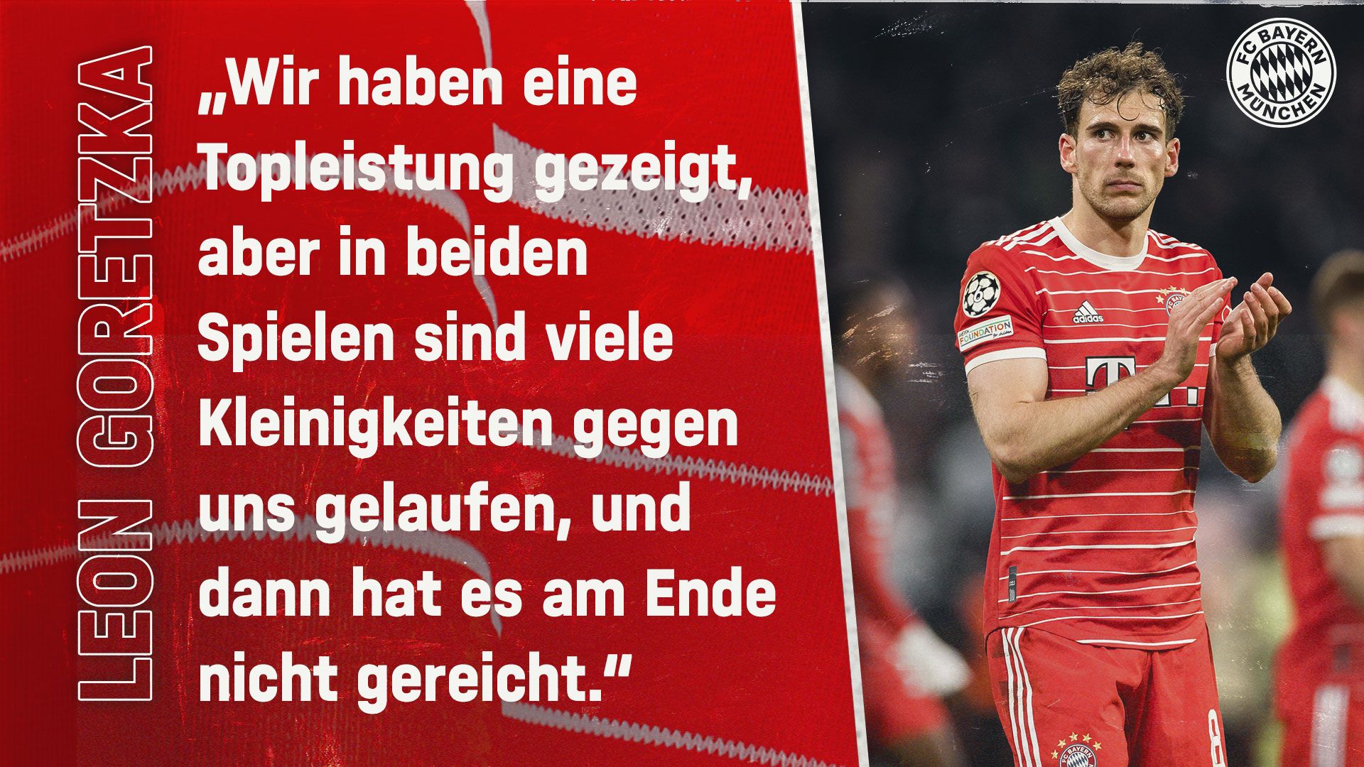 Leon Goretzka zum Spiel gegen Manchester City