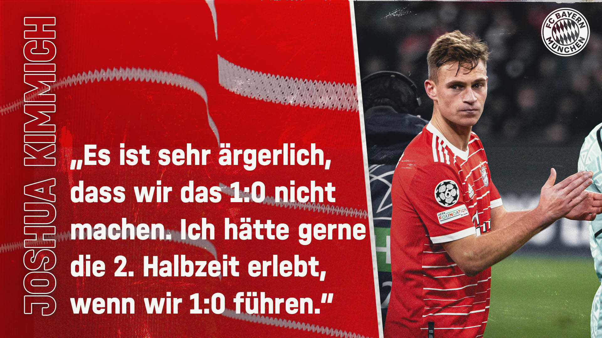 Joshua Kimmich zum Spiel gegen Manchester City