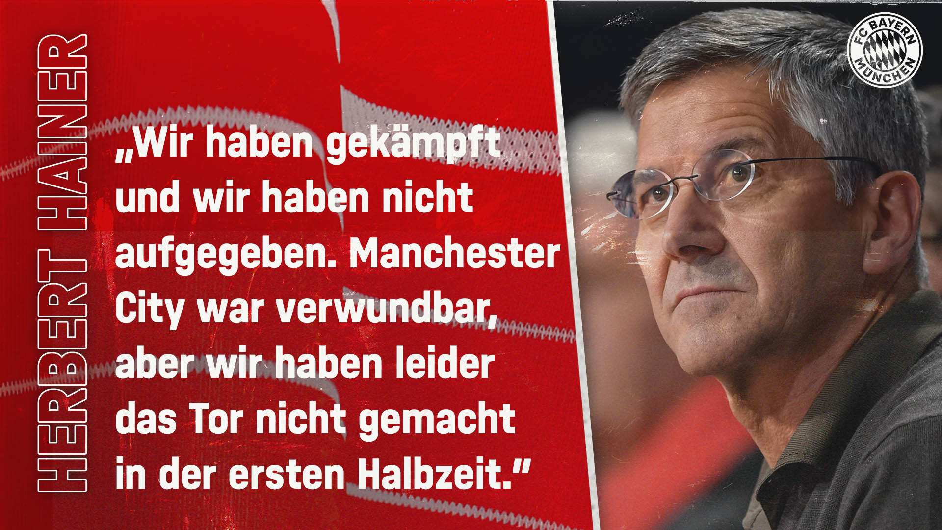 Herbert Hainer zum Spiel gegen Manchester City