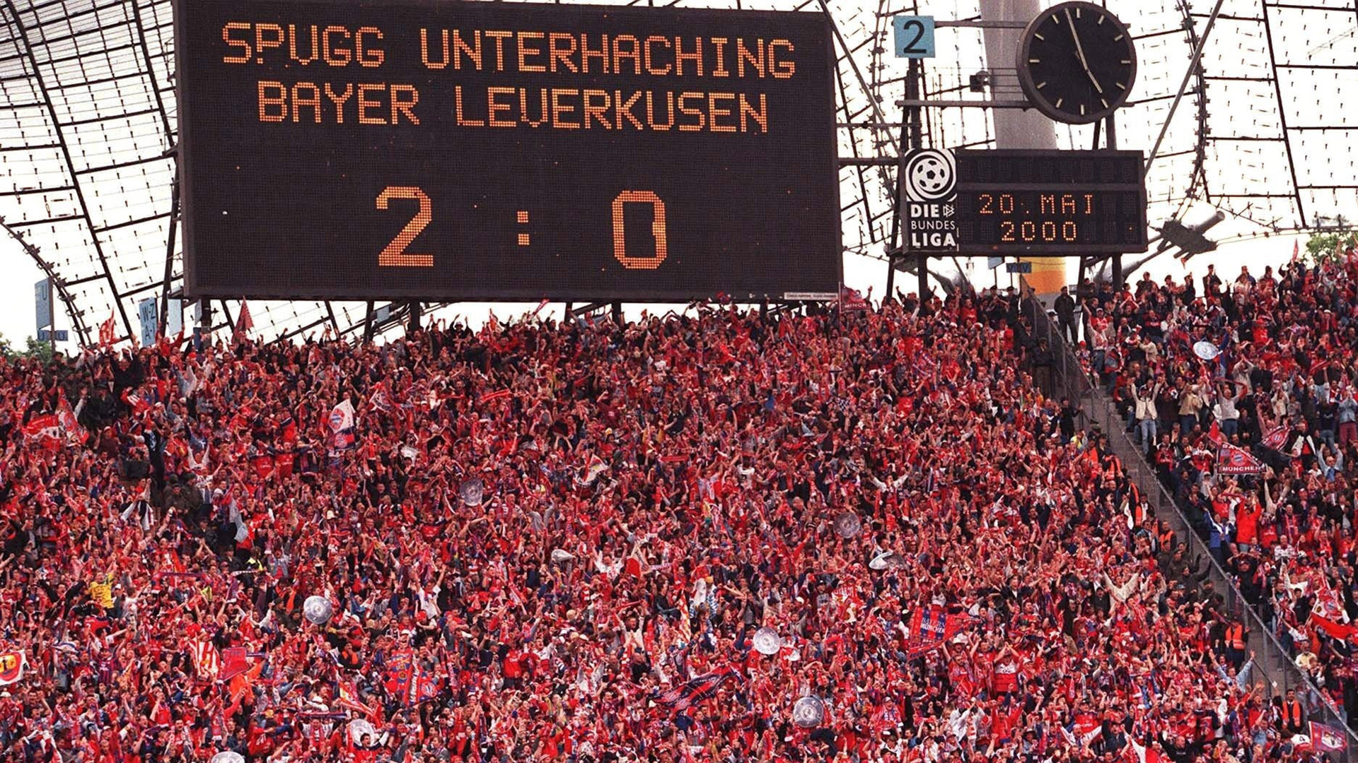 Anzeigetafel Olympiastadion Meisterschaft FC Bayern