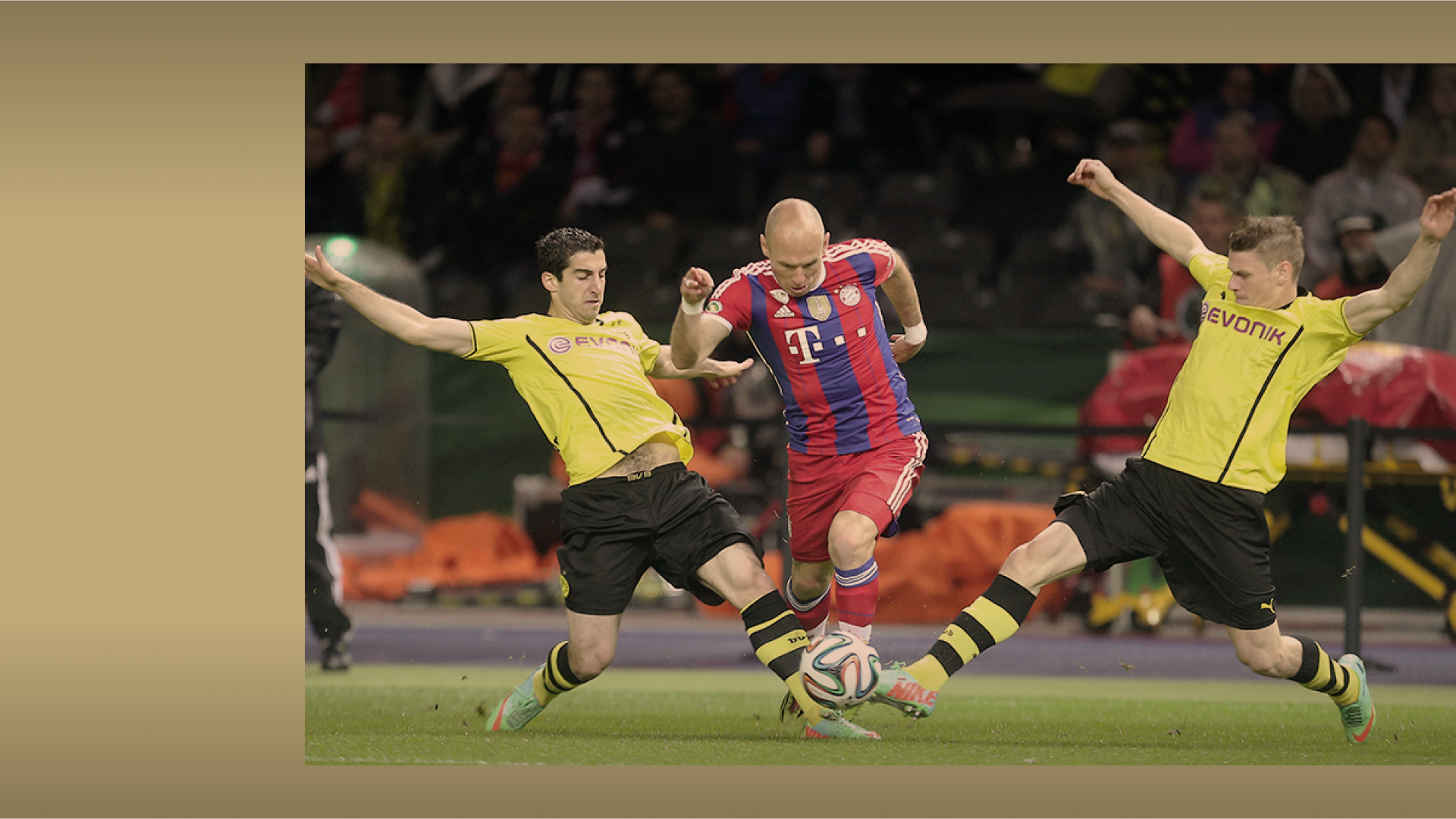 Arjen Robben on the charge against Dortmund.